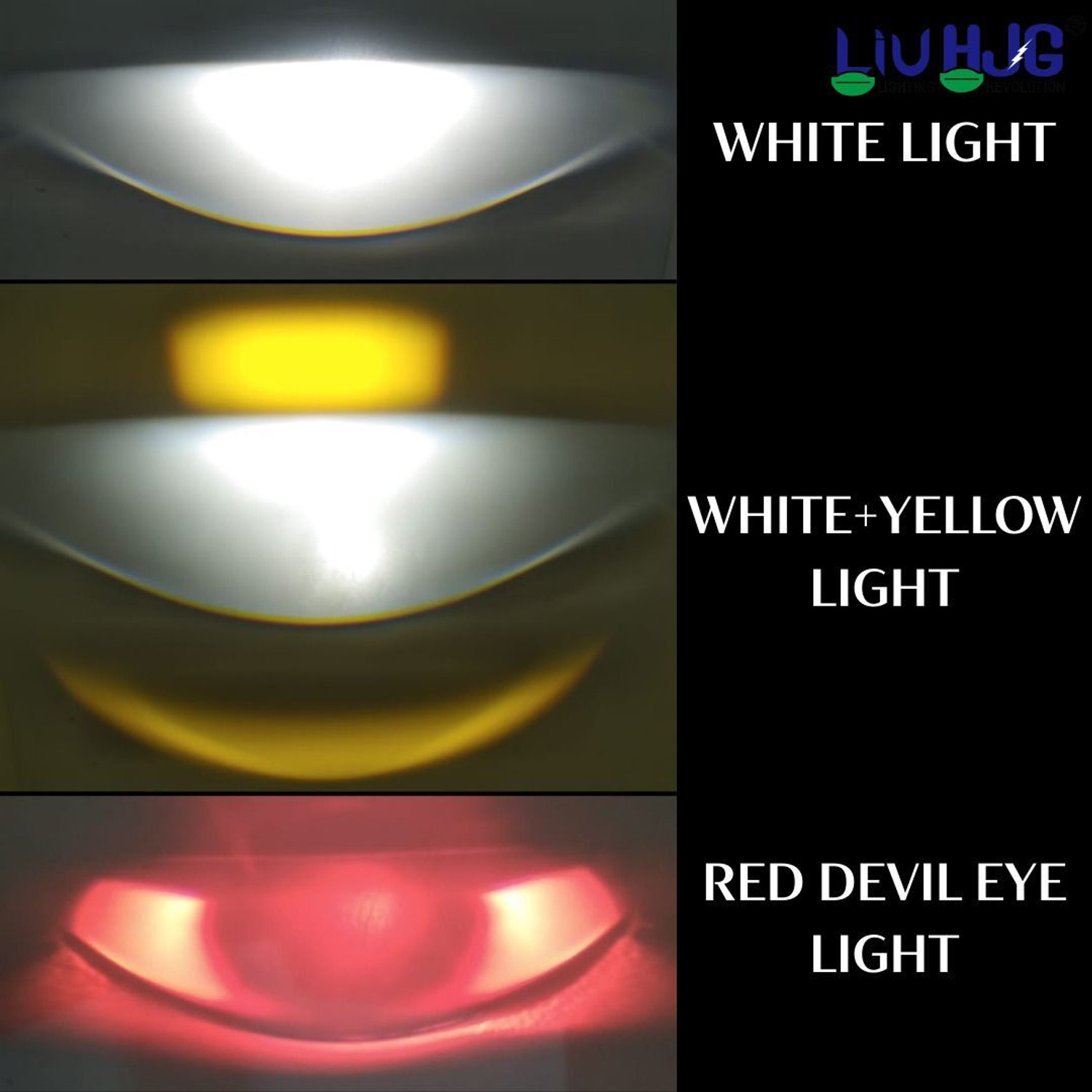 Image of LIU HJG Yellow /White 120 Watt Blaze Waymaker Pro Fog Light With Devil Eye Fog Lamp Car, Motorbike, Truck, Van LED (12 V, 120 W)