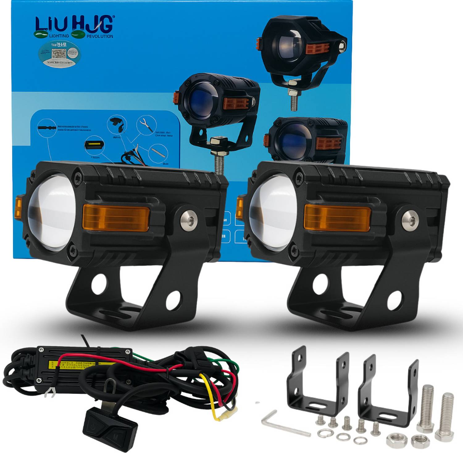 LIU HJG Bike Super Bright Fog Light 80W 12V