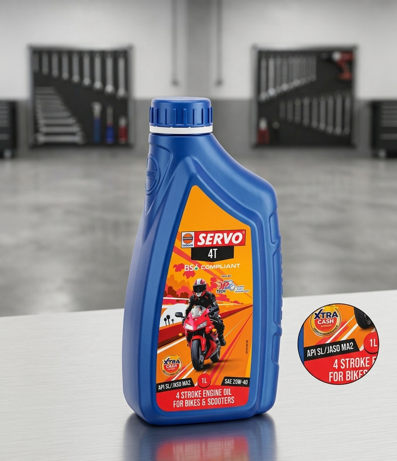 Image of Servo CR-VEHL-LUB318-dpl 4t SAE 20W-40 Synthetic Blend Engine Oil