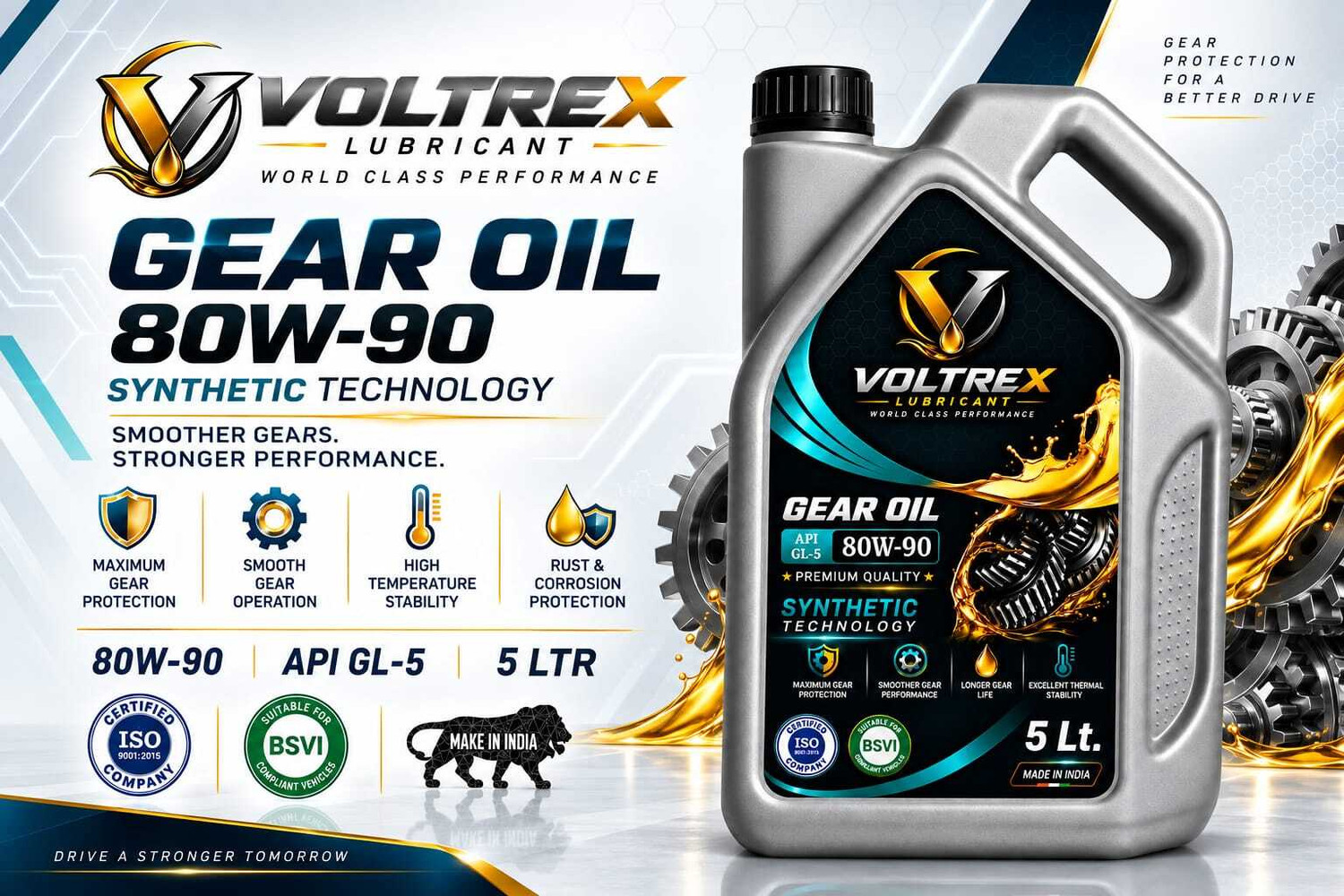 Image of VOLTREX VOL GEAR OIL 5 LTR V2 Gear Oil