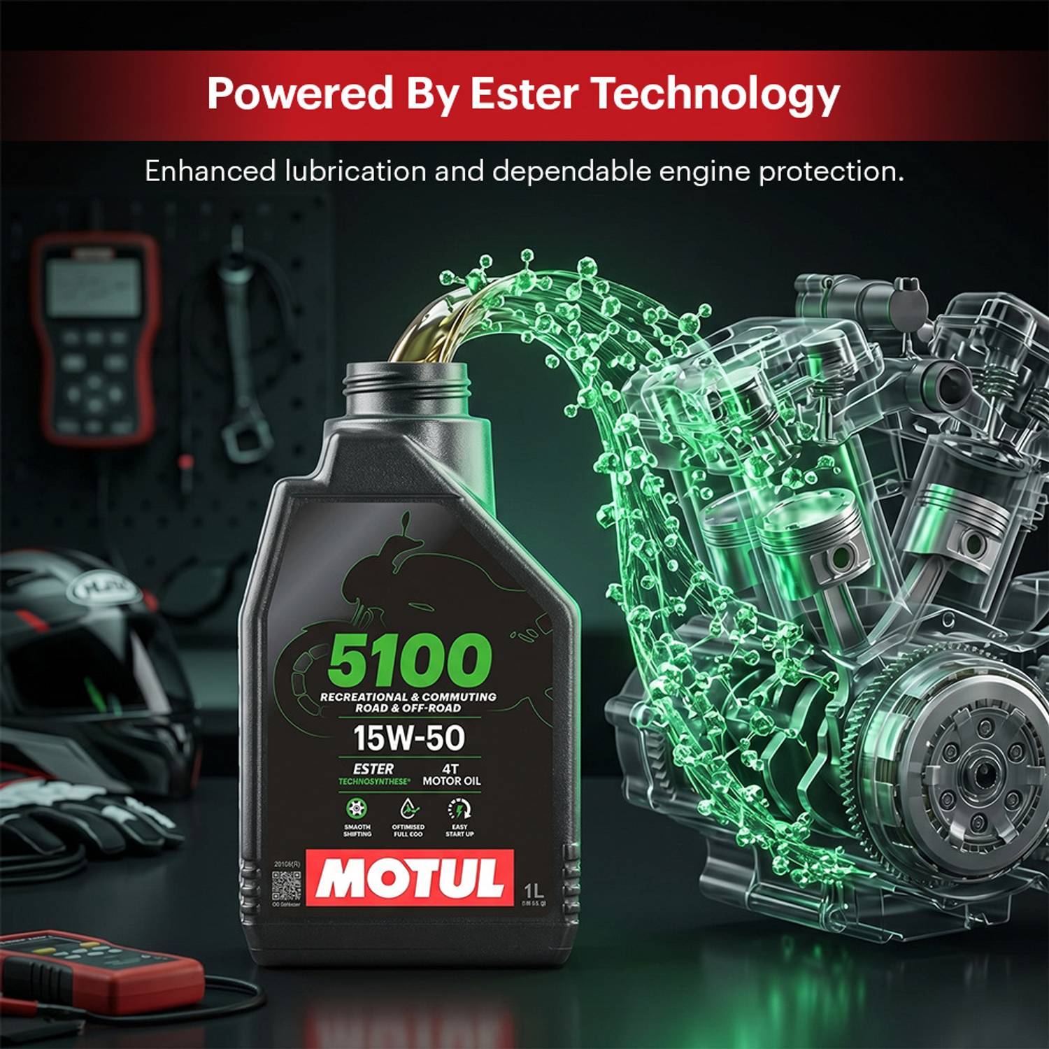 MOTUL 5100 4T15W-50 Technosynthese Technosynthese (Semi Synthetic