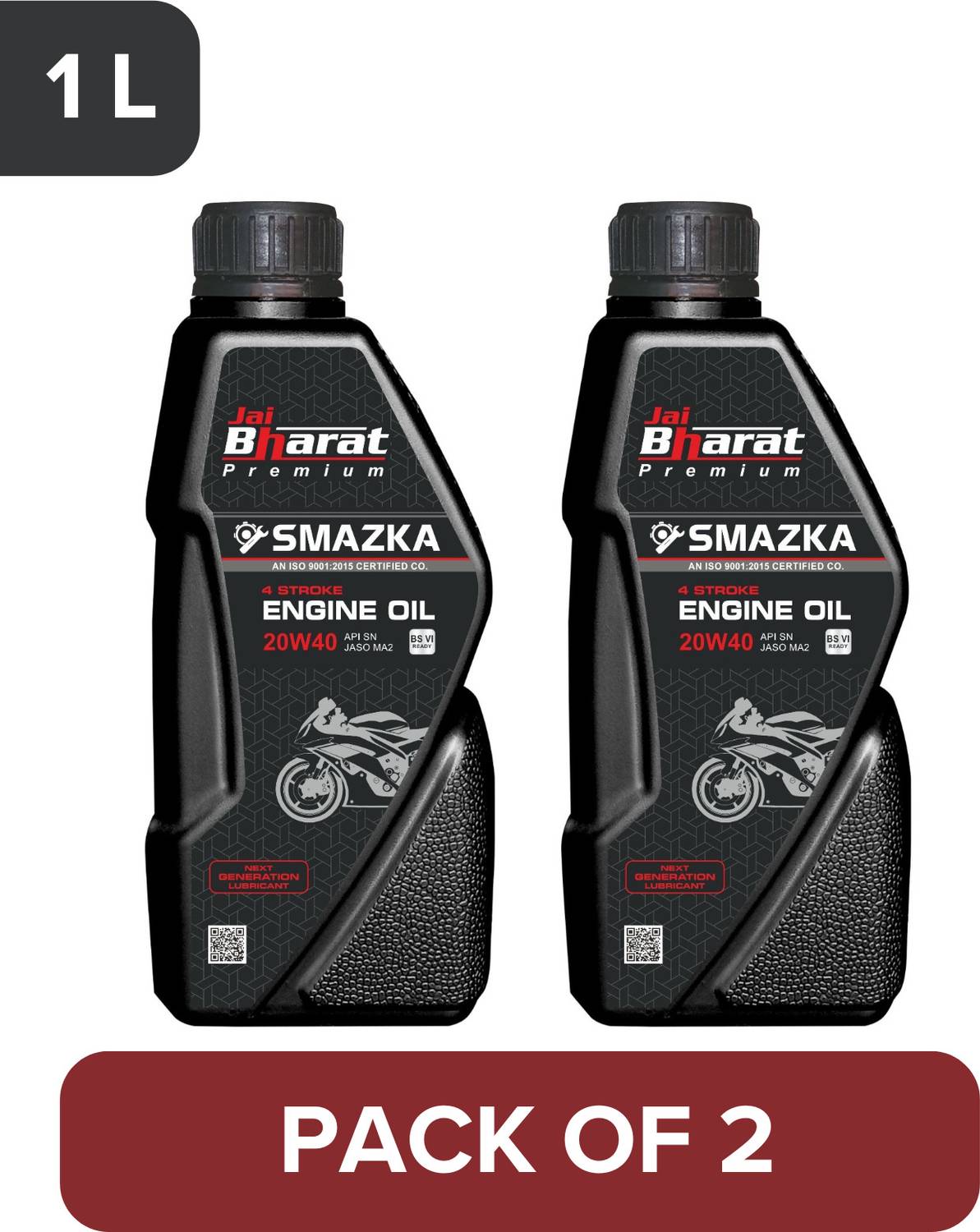 Bikers' Choice 20w40 pack of 2 : 4T Engine Oil For All Types Of Morden Bikes and Gearless Scooters High Performance Engine Oil