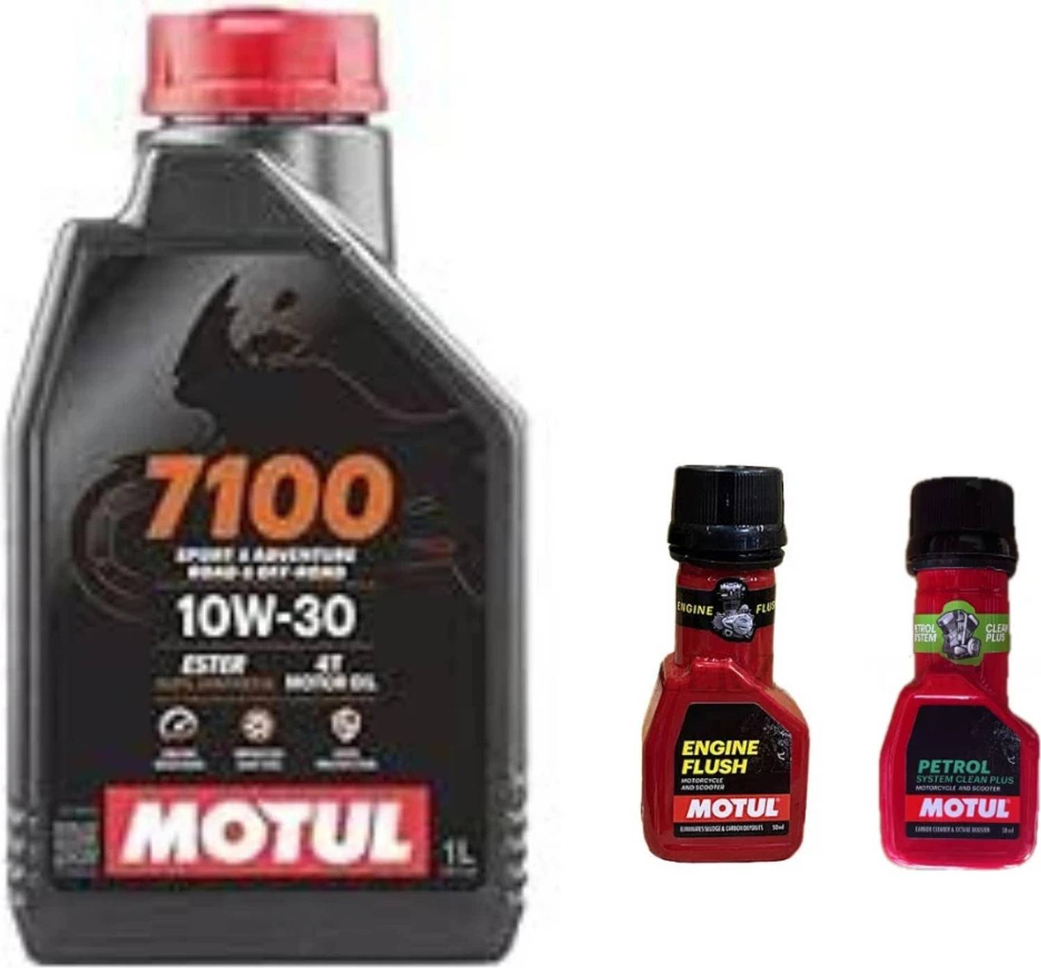 MOTUL 7100 4T 10W-30 1L Engine Oil Combo - Image 1