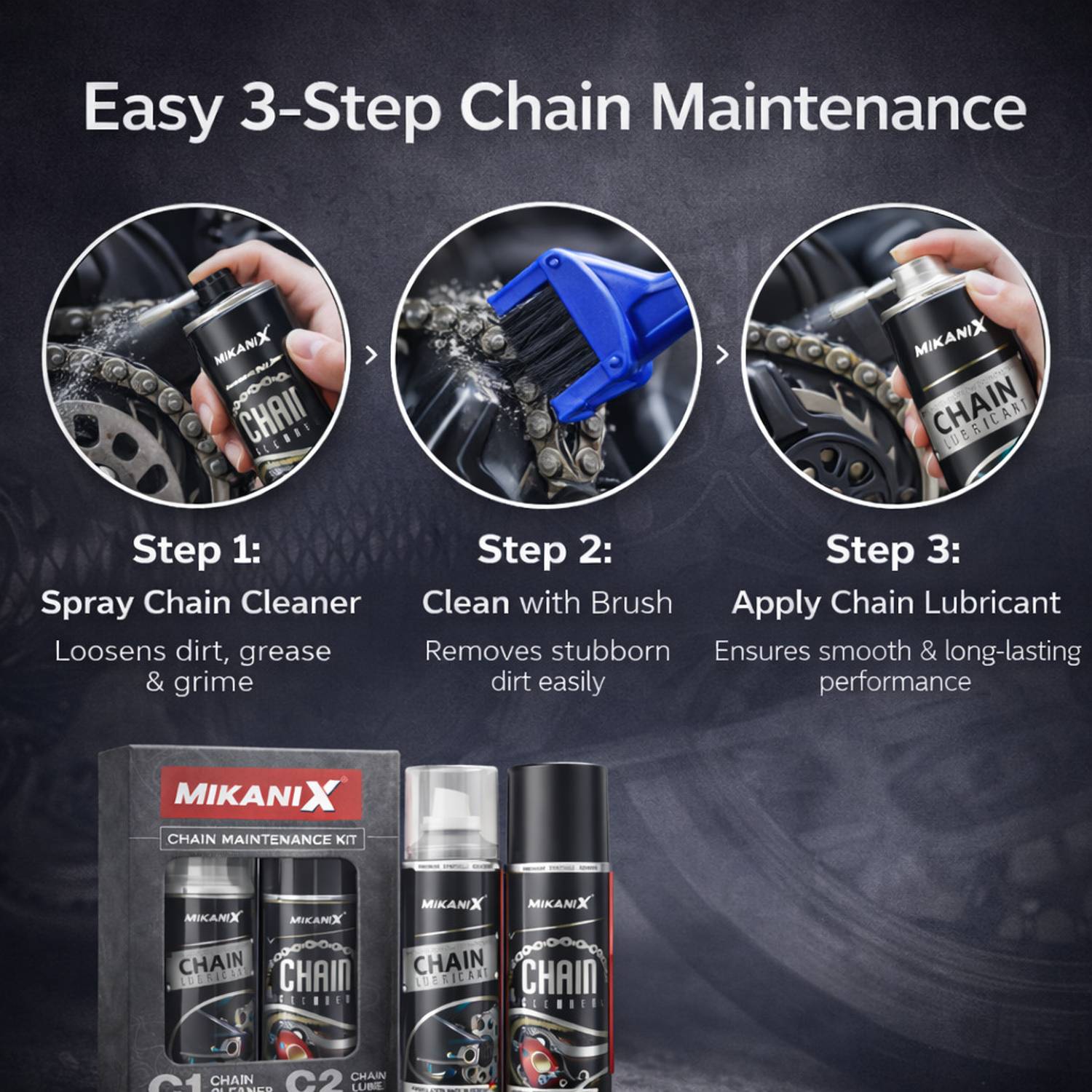 MIKANIX Bike Chain Lubricant & Cleaner Spray - Image 5