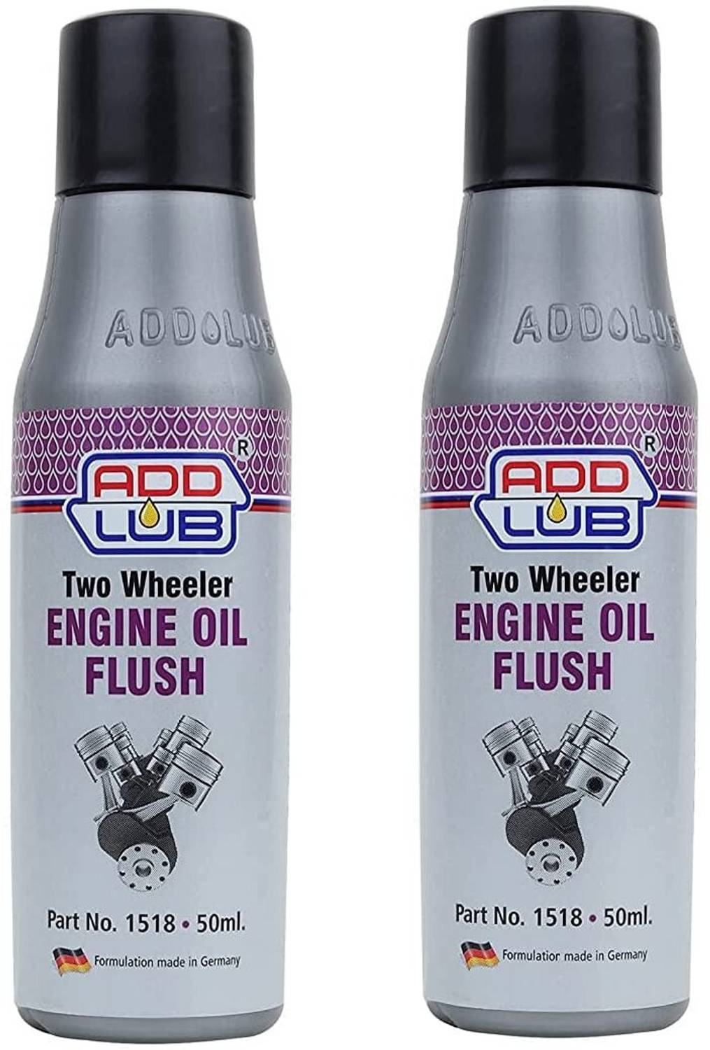 ADDLUB Engine Flush for Motorbike 50ML (Pack 0f 2) Engine Flush for Motorbike 50ML (Pack 0f 2) High-Mileage Engine Oil