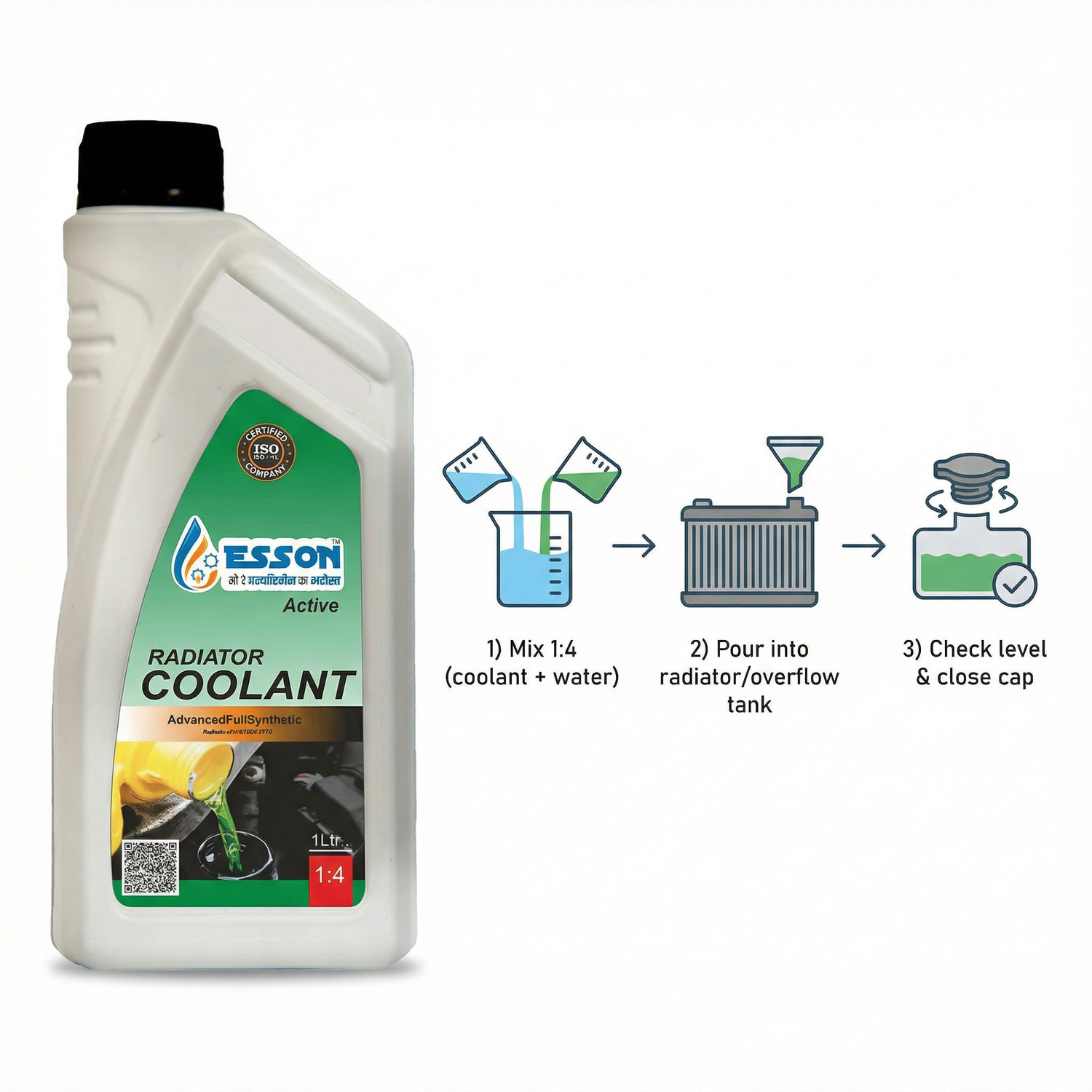 Image of HouseOfCommon RADIATOR COOLANT 1000 ML P1 Car Care Concentrate (Pack of 1) Coolant