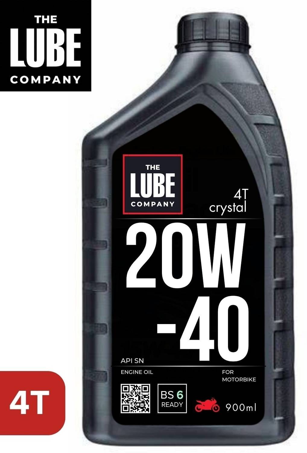 Ballar New TIN Pack 20w-40 Crystal 4T | 20W-40 | API SN | - Premium Water white Quality Heavy Duty Engine Oil