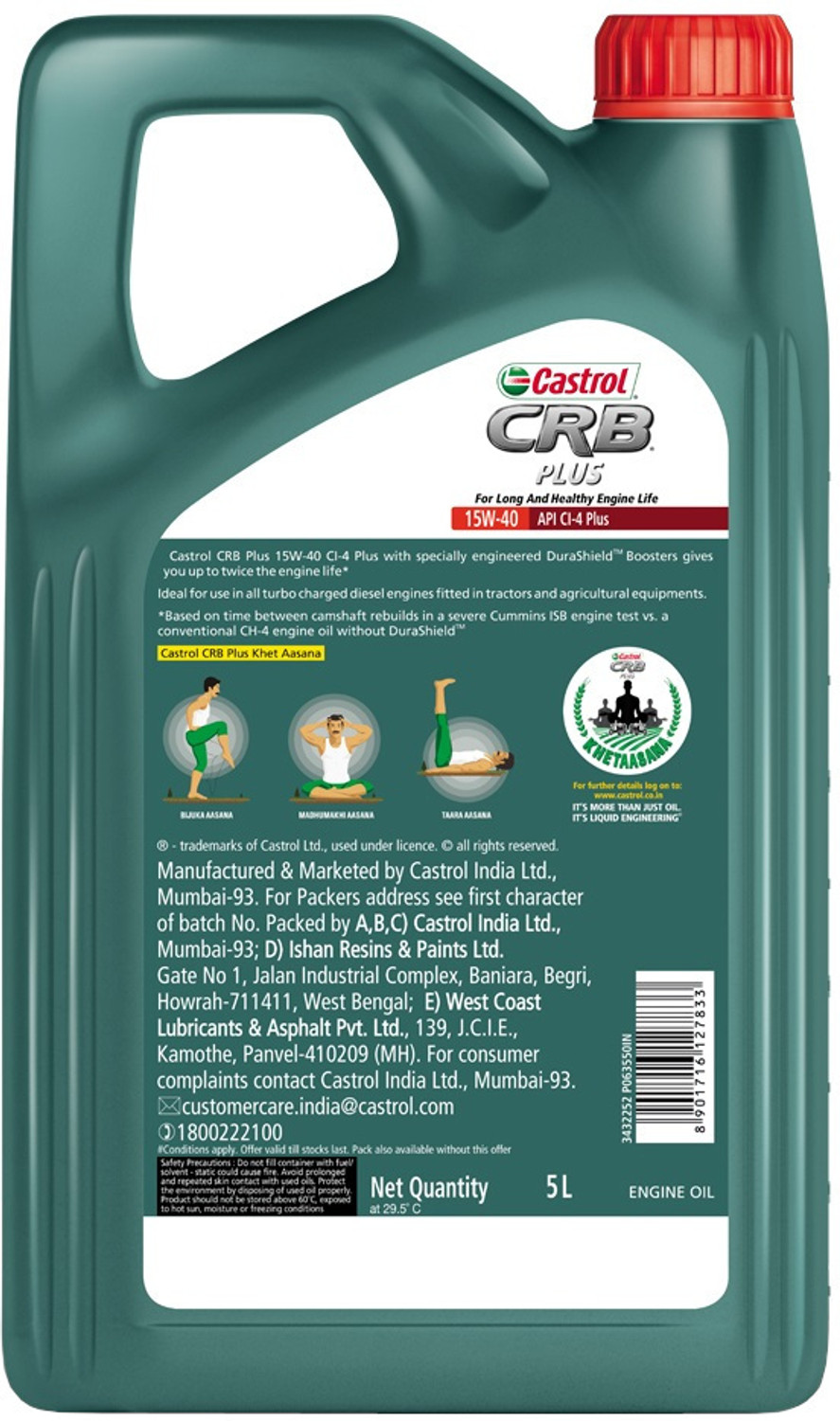 Image of Castrol CRB PLUS 15W-40 CI-4 Plus Multi-Grade Engine Oil
