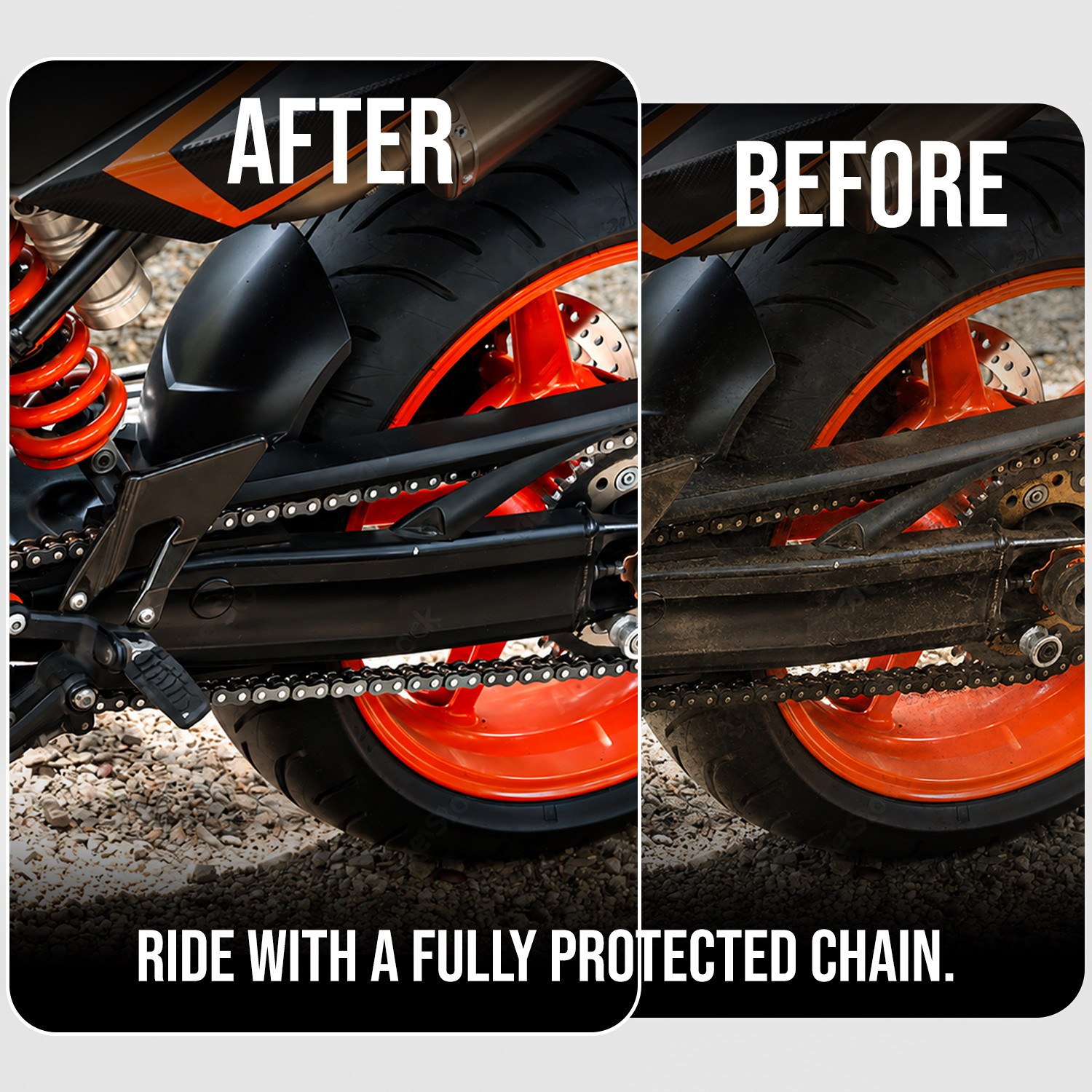Image of CX2 Bike Chain Cleaner & Chain Lubricant Spray Combo 150ml Each | Anti-Rust, Chain Care Kit for Motorcycles and Bicycle | Smooth Ride Formula Bike Accessories Chain Oil