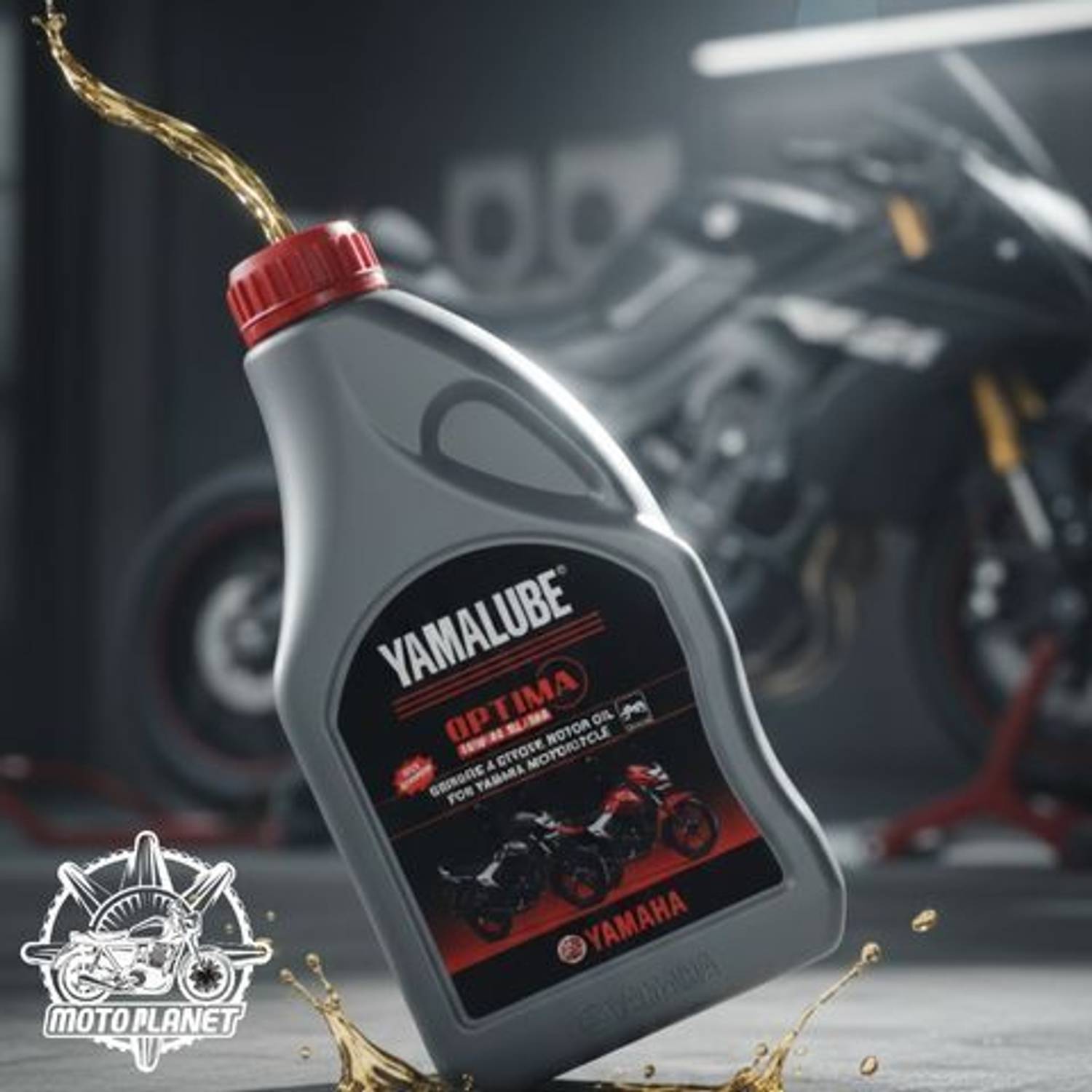 だ*ん様 YAMALUBE Premium Synthetic 10W-40 MOTO PLANET MPD-Yamalube 10W-40-900ML Engine Oil-AD409 Silver