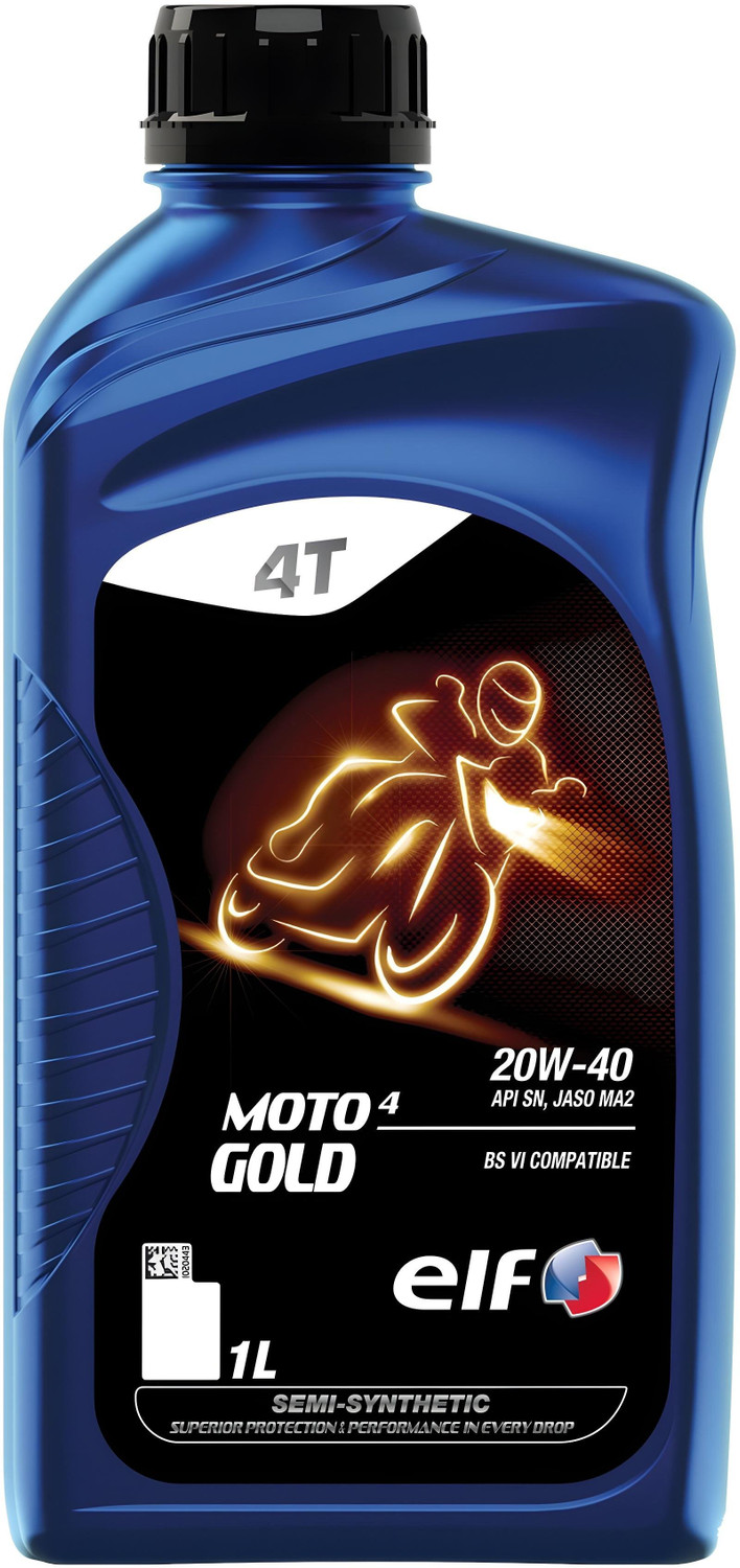Image of Elf Moto 4 Gold 20W-40 API SN Technosynthese (Semi Synthetic)
