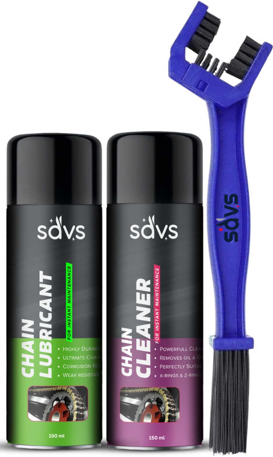Image of SAVS Ultimate Bike & Helmet Cleaning Kit Heavy Duty Chain Cleaner + Chain Lube + Helmet Cleaner + 250ml Polish + Brush + Sponge Combo Chain Oil