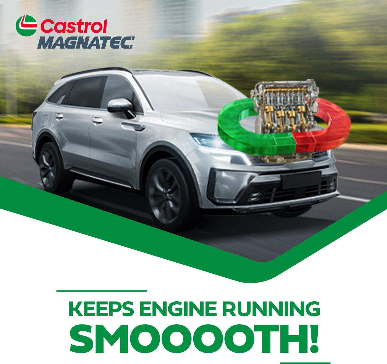 Image of Castrol MAGNATEC SUV 5W-40 Full Synthetic Engine Oil for Petrol, CNG and Diesel SUVs Full-Synthetic Engine Oil