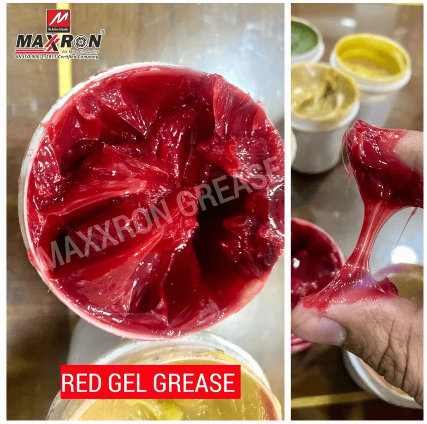 Image of maxxron RED 1kg Premium Red Gel Grease (NLGI-3) - 1 KG Pack Gear Oil