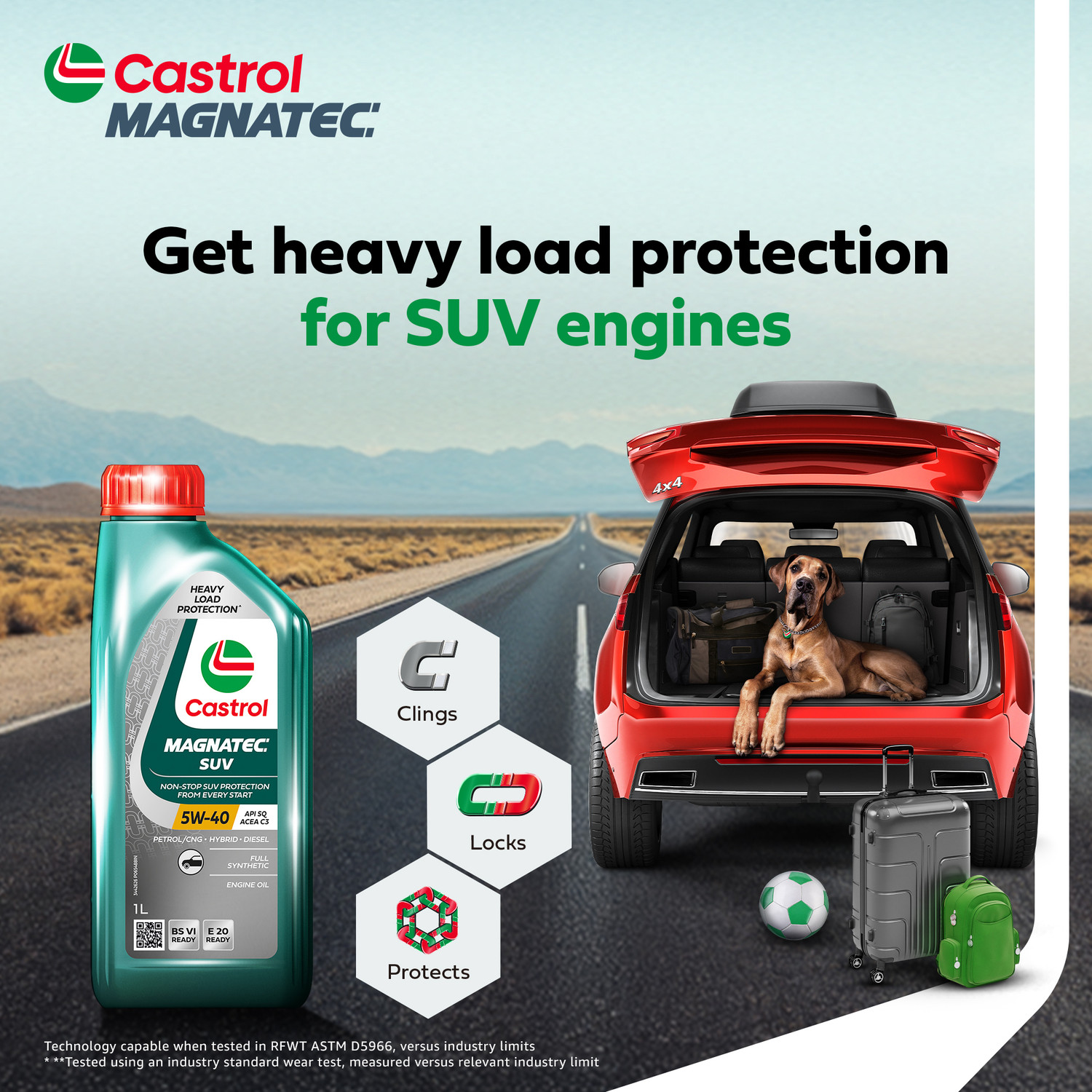 Image of Castrol MAGNATEC SUV 5W-40 Full Synthetic Engine Oil for Petrol, CNG and Diesel SUVs Full-Synthetic Engine Oil