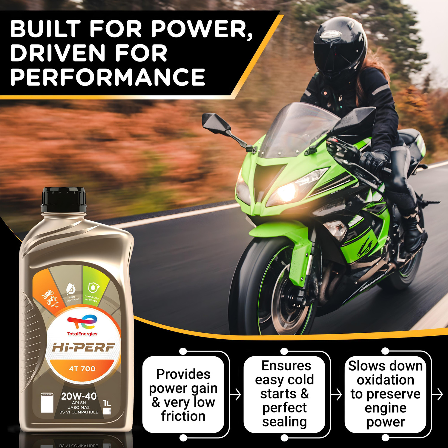 Image of Total Energies Hi-Perf 700 20W-40 API SN Technosynthese (Semi Synthetic)