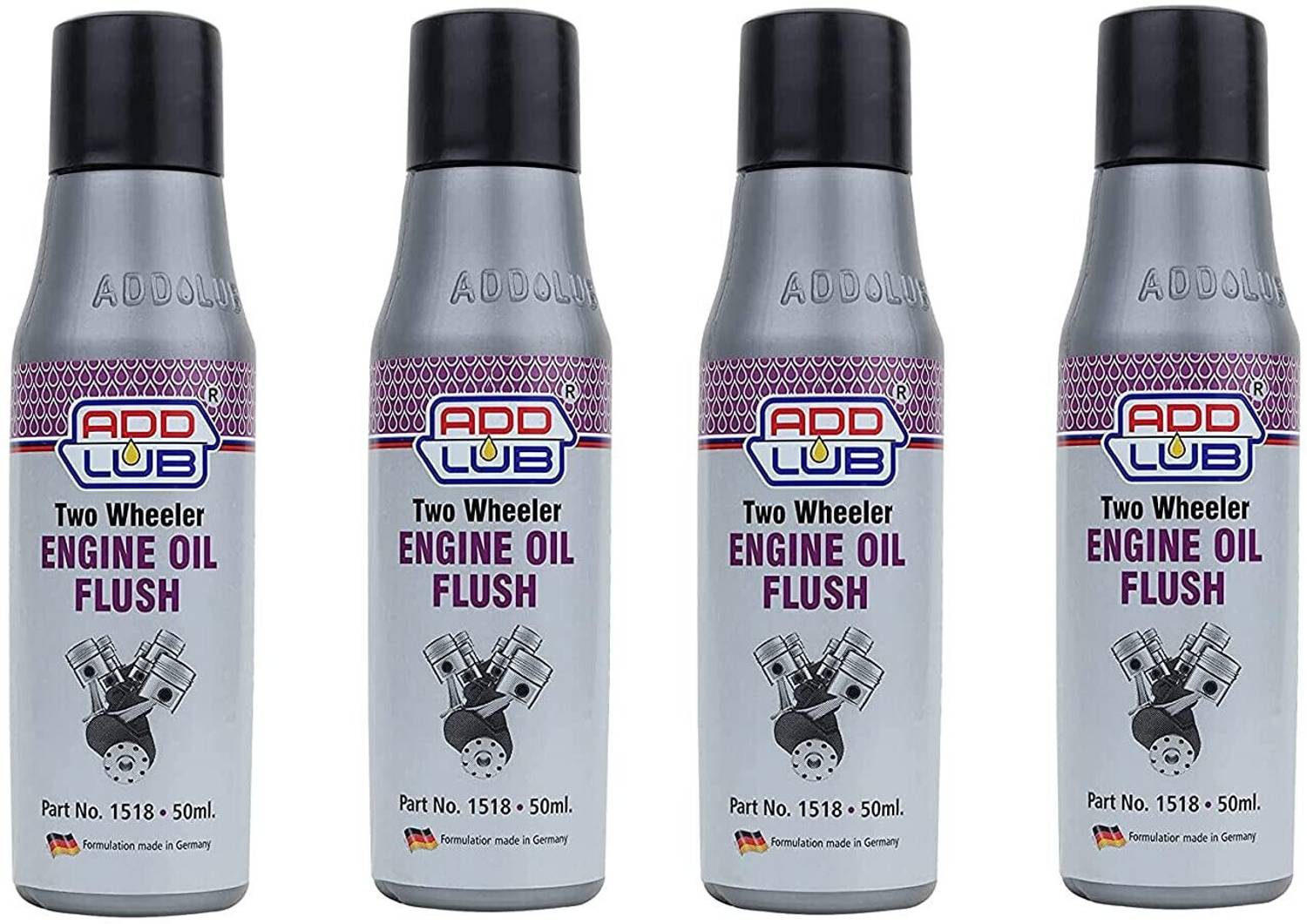 ADDLUB Engine Flush for Motorbike 50ML (Pack of 4) Engine Flush for Motorbike 50ML (Pack of 4) High-Mileage Engine Oil