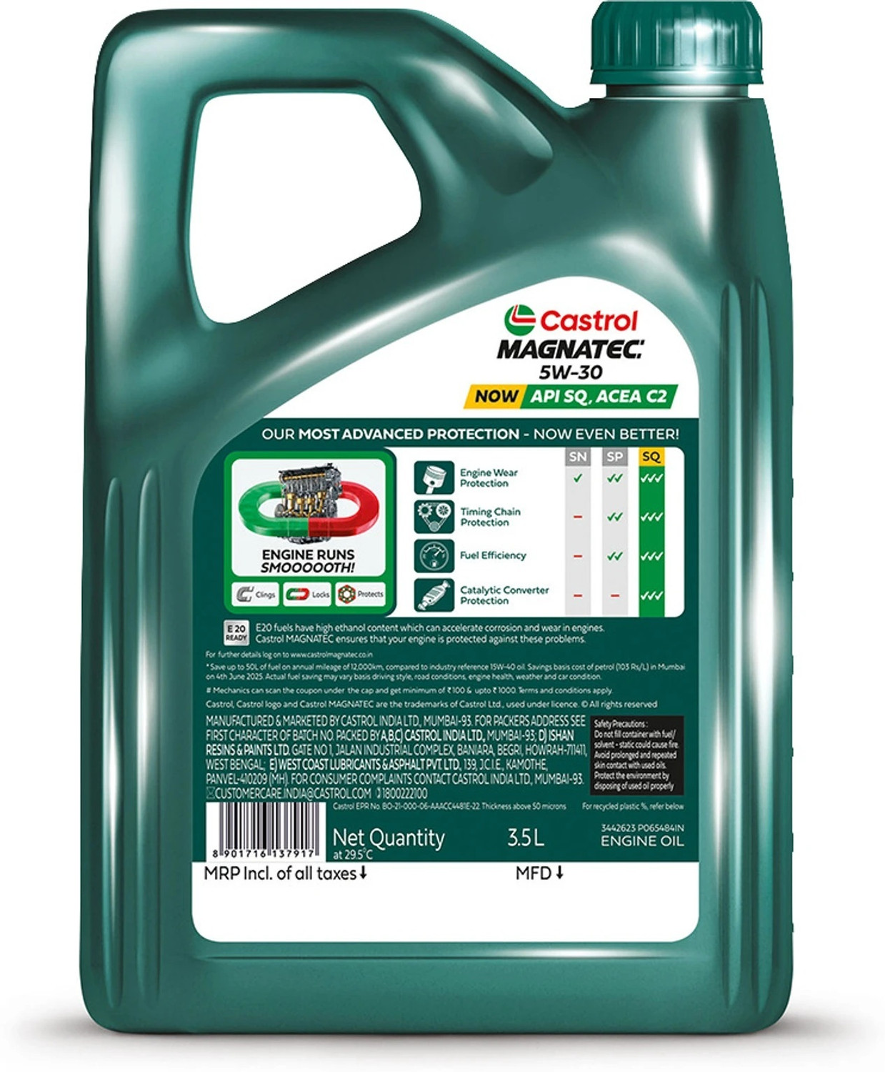 Image of Castrol Universal Lubricant API SN Full Synthetic Conventional Engine Oil