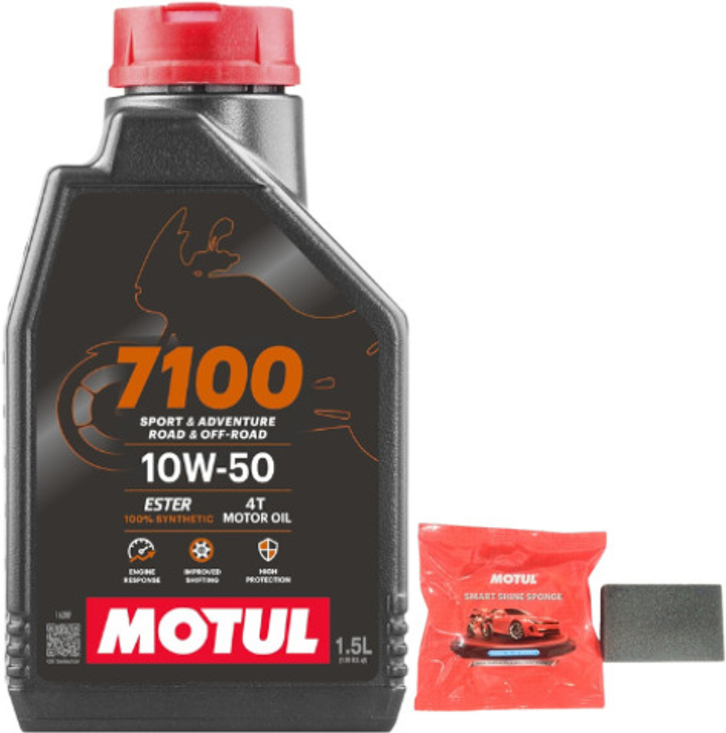 Image of MOTUL 7100 4T 10W-50 7100 4T 10W-50 1.5L WITH SPONGE Full-Synthetic Engine Oil