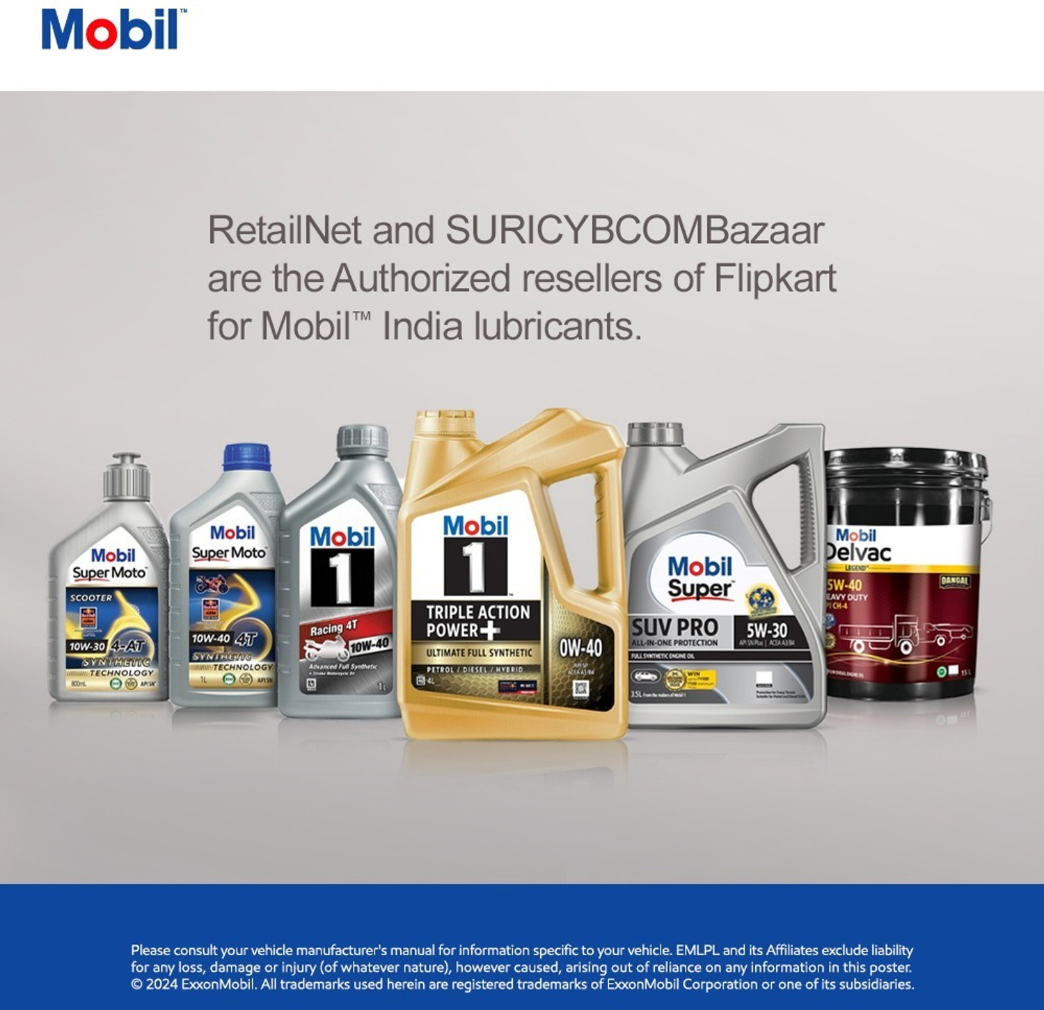 Image of MOBIL Delvac TM Genuine CH-4 15W-40 Heavy Duty Engine Oil