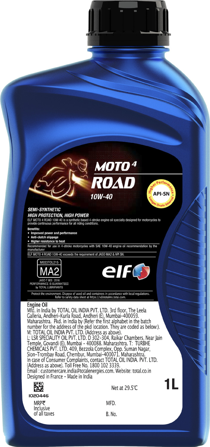 Image of Elf Road 10W-40 Synthetic Blend Engine Oil