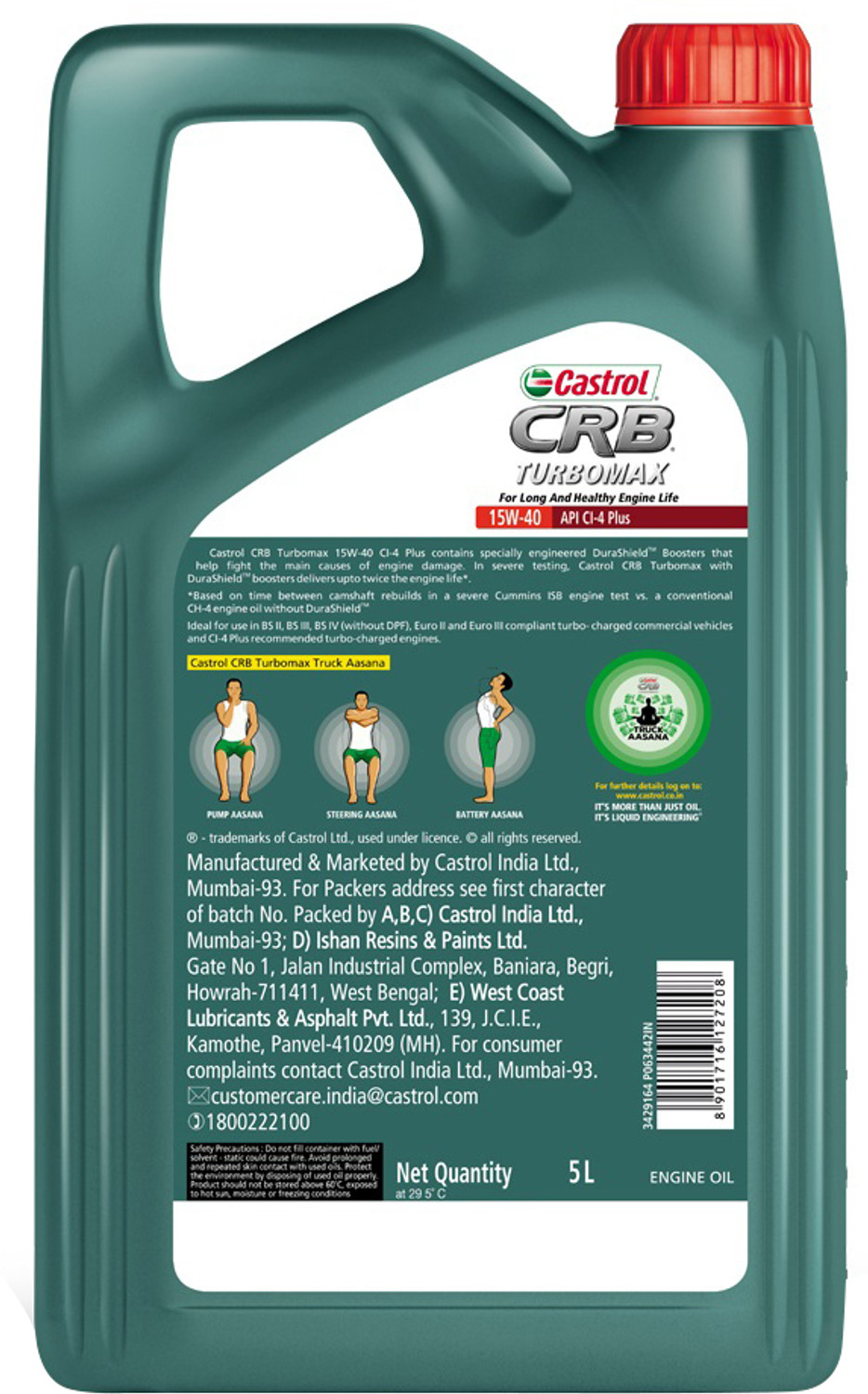 Image of Castrol CRB TURBOMAX 15W-40 CI-4 Plus Multi-Grade Engine Oil