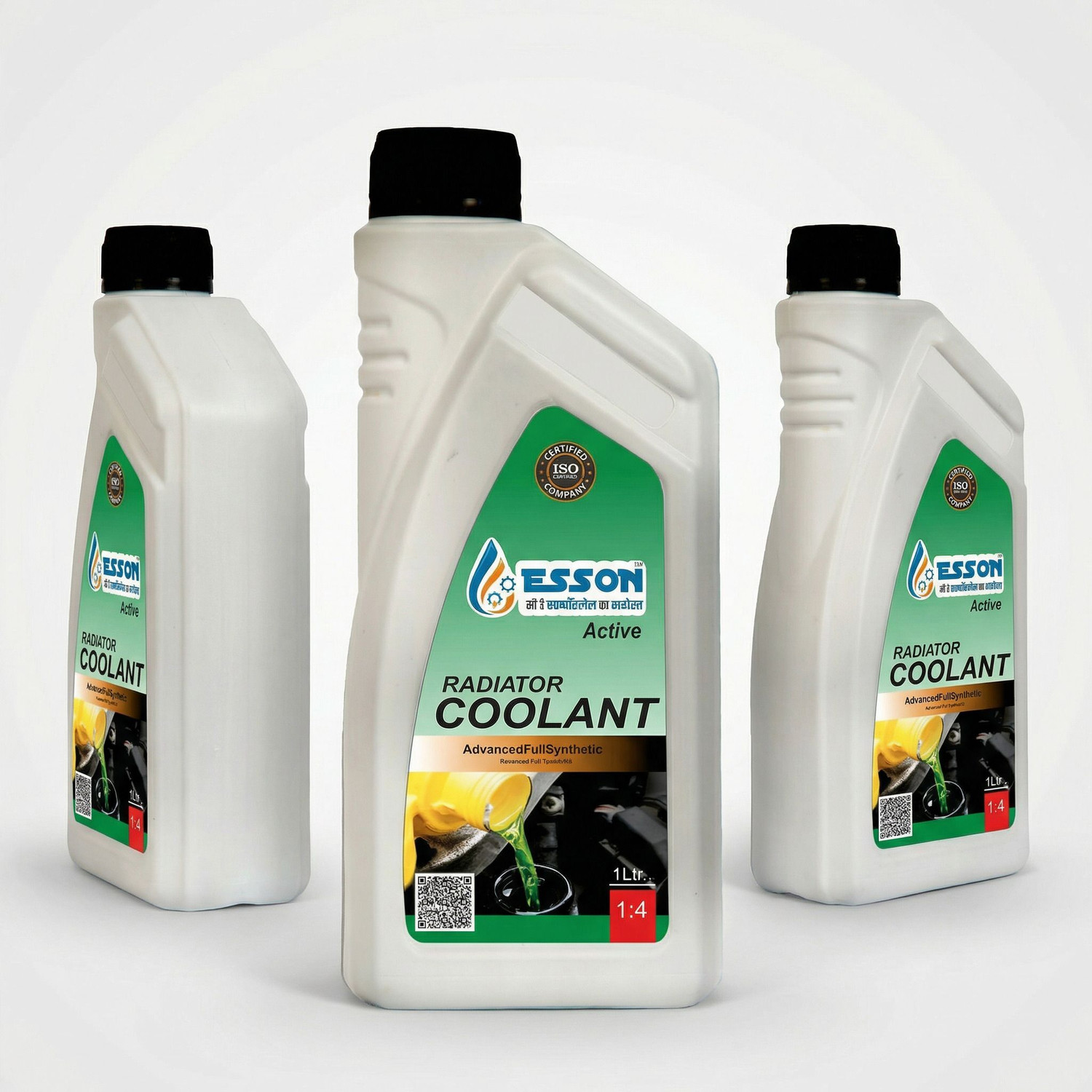Image of ESSON Radiator Coolant Fully Synthetic Car Care Concentrate (1L x 5) Coolant Green