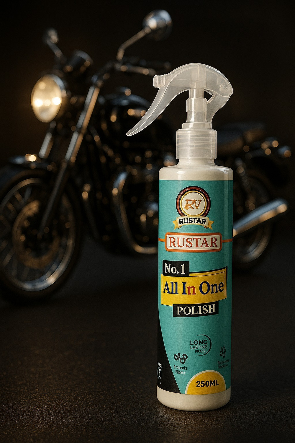 Image of RVRustar Combo of Chain Cleaner+ Chain Lube+ Car & Bike Polish with Chain Brush Chain Maintenance kit Chain Oil