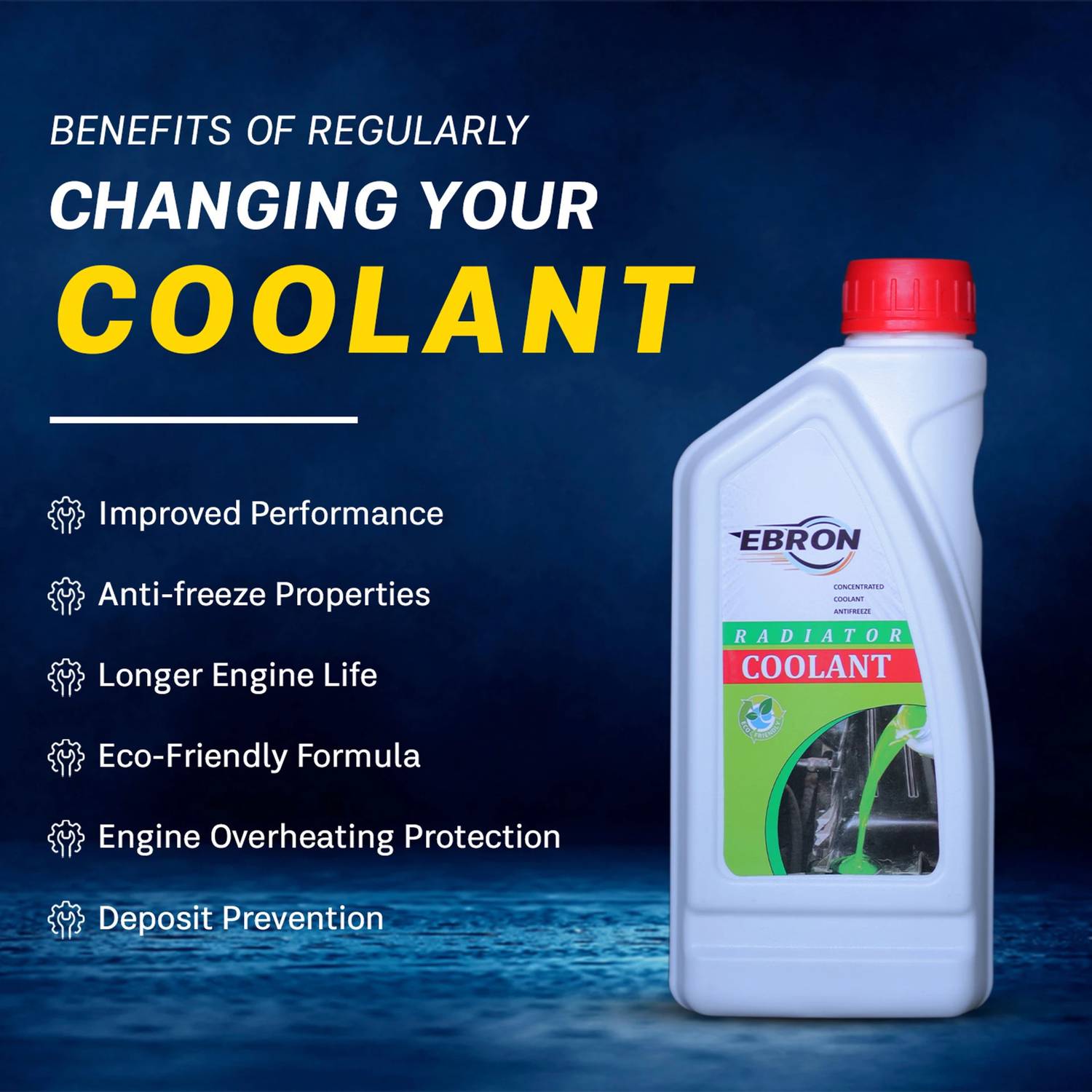 EBRON Premium Radiator Coolant Fluid for Car Engine Cooling Syste... more