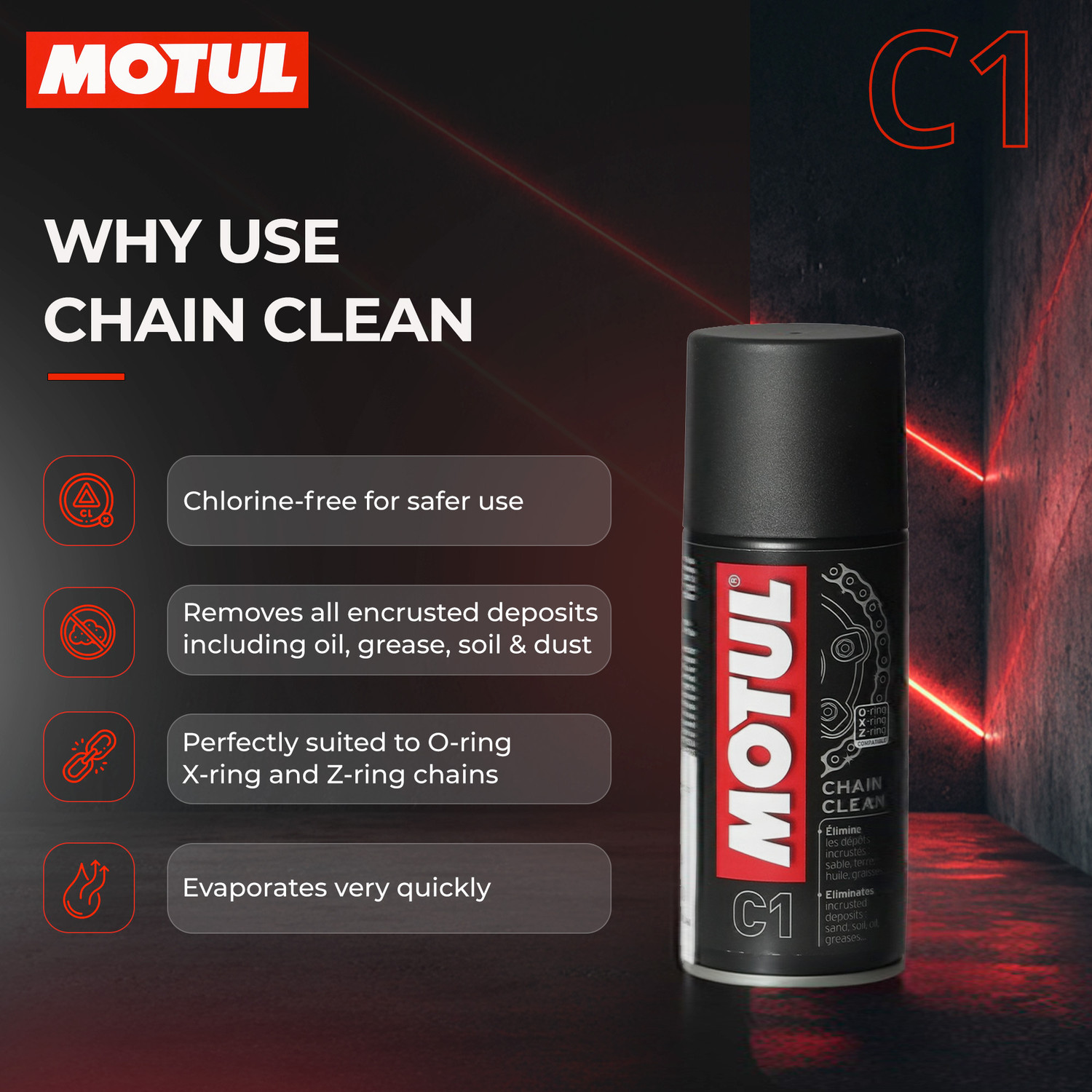 Image of MOTUL C1 C2 Combo Chain Oil