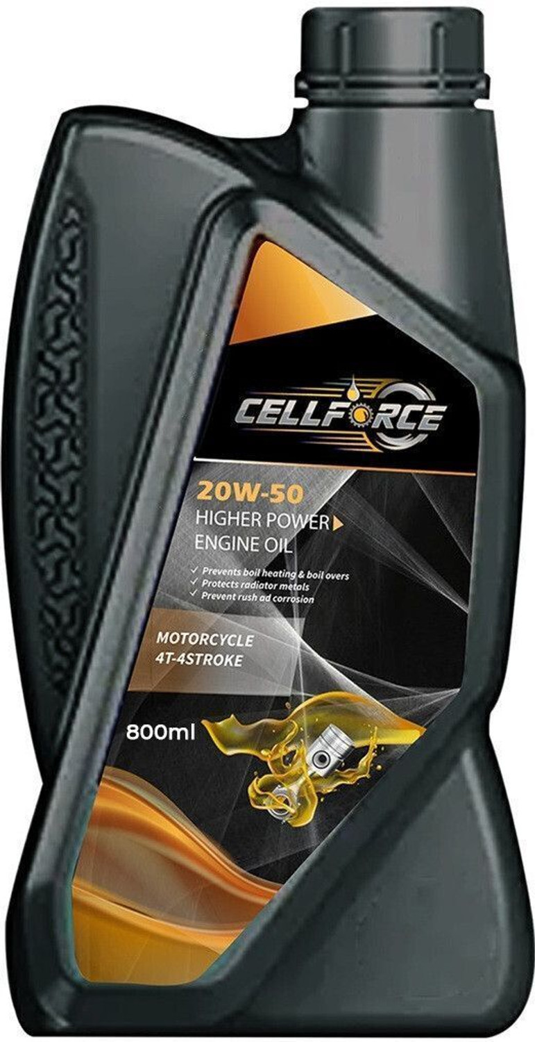 Image of CELLFORCE 20W50 Premium Synthetic 4-Stroke Lubricant for Bikes & Cars | High Performance Engine Oil