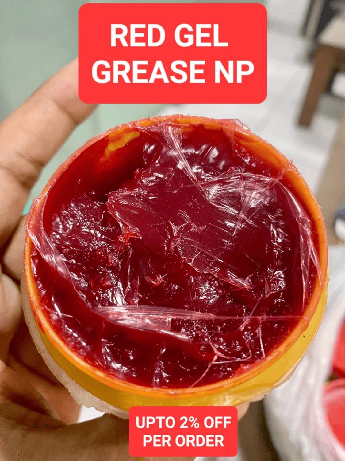 Image of maxxron RED 1kg Premium Red Gel Grease (NLGI-3) - 1 KG Pack Gear Oil