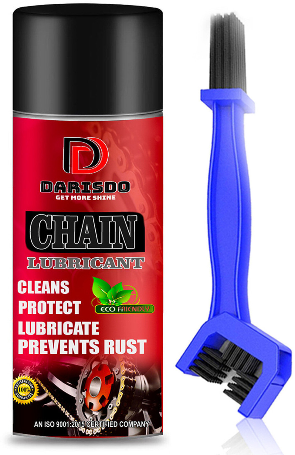 Image of Darisdo Chain Lubricant Fight Grime Chain Clean Chain Lube With Brush Good Quality 500ml (Pack of 1) Chain Oil
