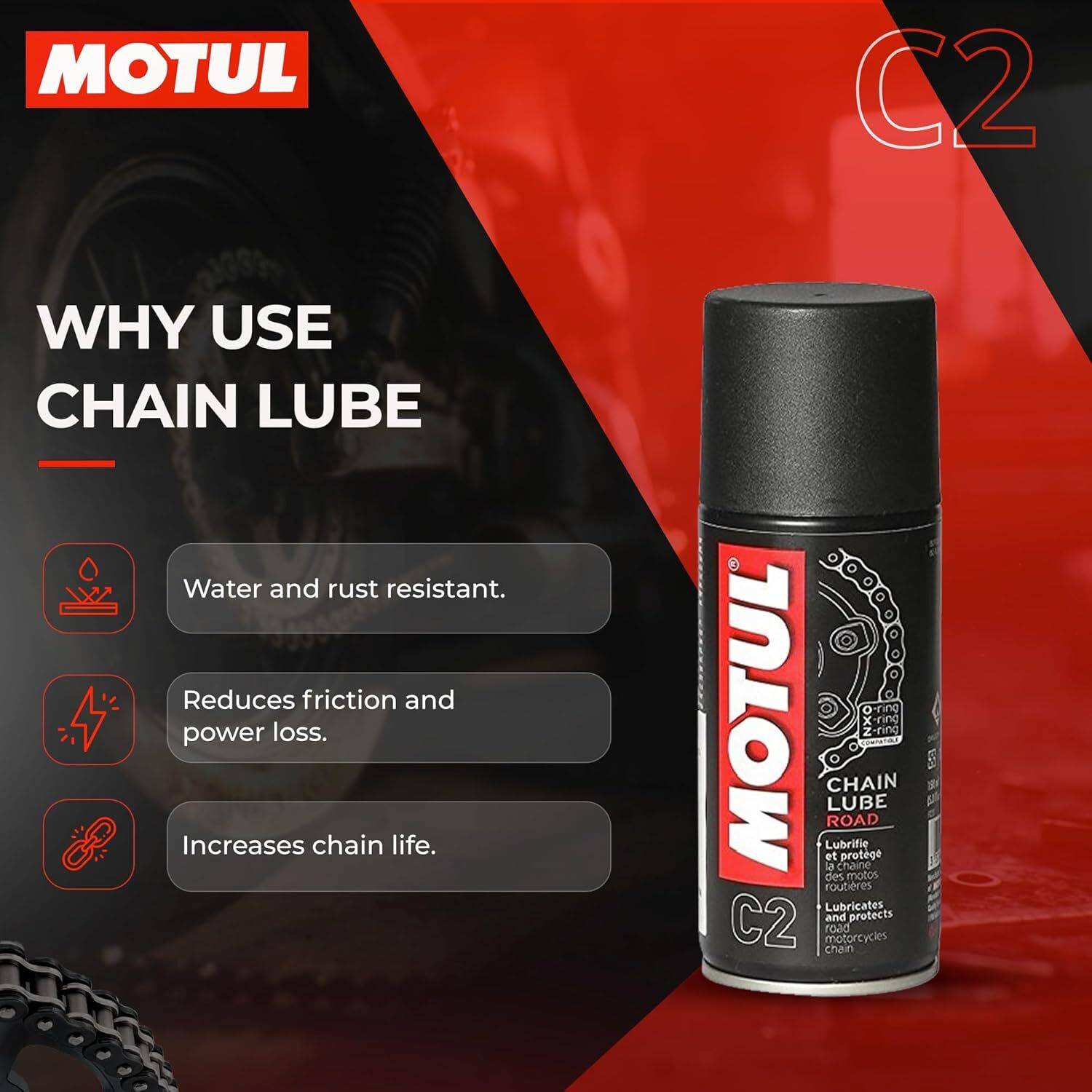 MOTUL C2 Chain Lube 150 ml - Image 5