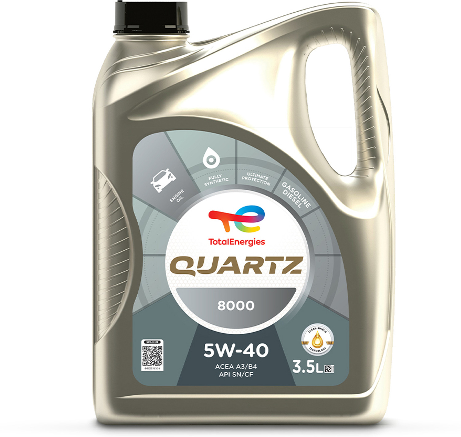 Image of Total Energies Quartz 8000 5W-40 Full-Synthetic Engine Oil