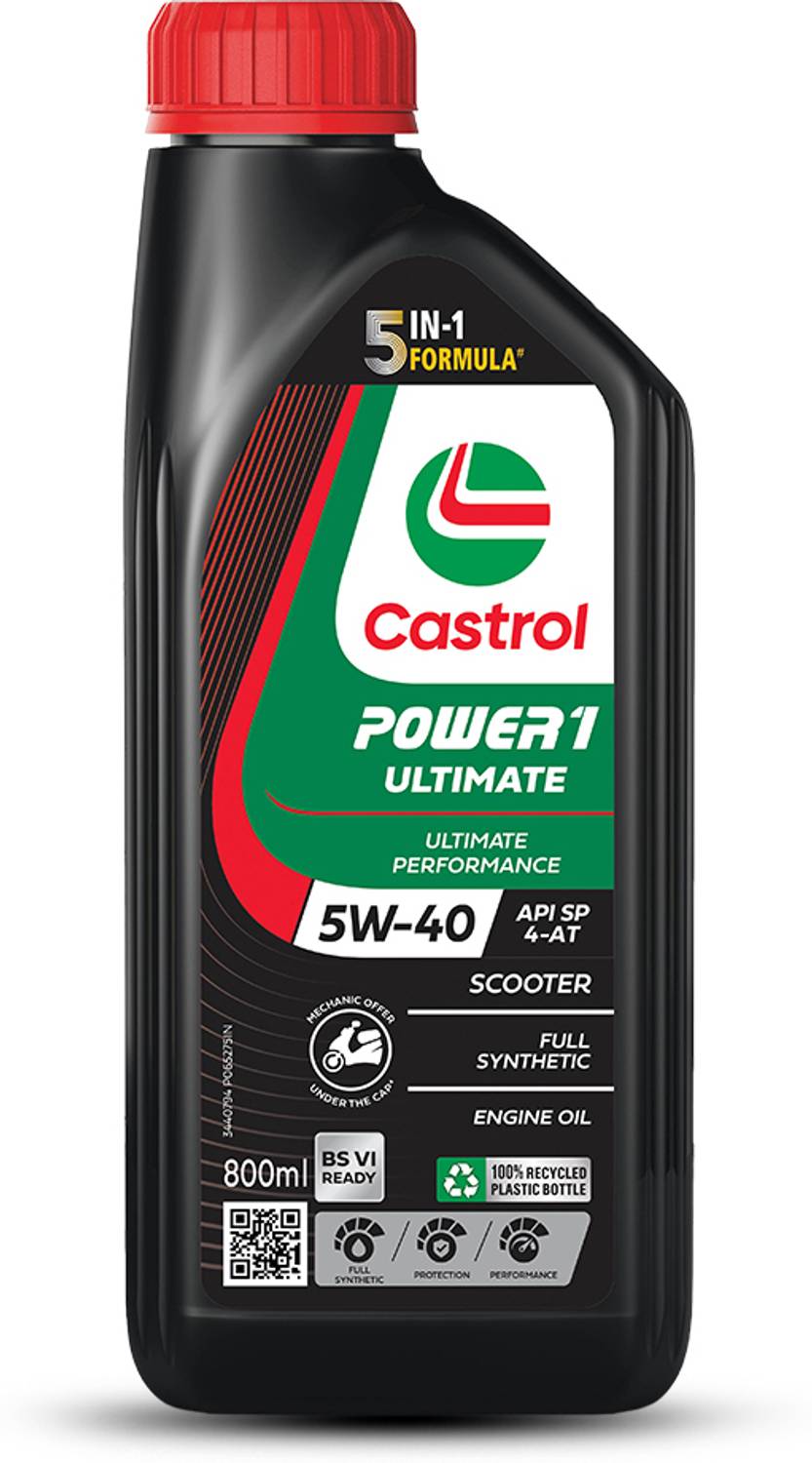 Castrol POWER1 ULTIMATE 5W-40 4-AT 5-in-1 Full Synthetic Engine Oil