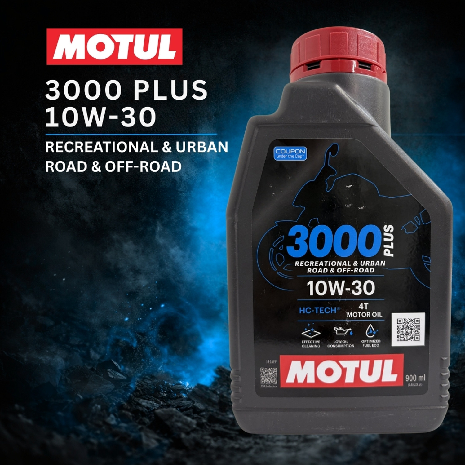 Image of MOTUL 3000-plus-4T-10W30 3000-plus-4T-10W30 Full-Synthetic Engine Oil