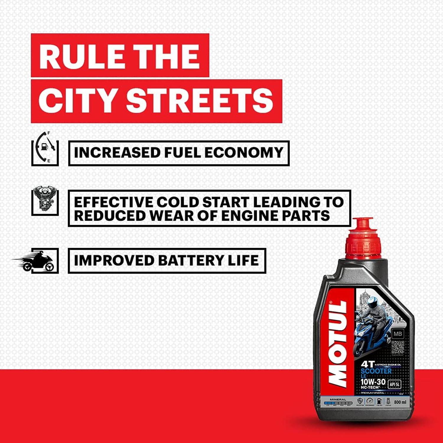 MOTUL Scooter LE 4T 10W-30HC-TECH Engine Oil - Image 5