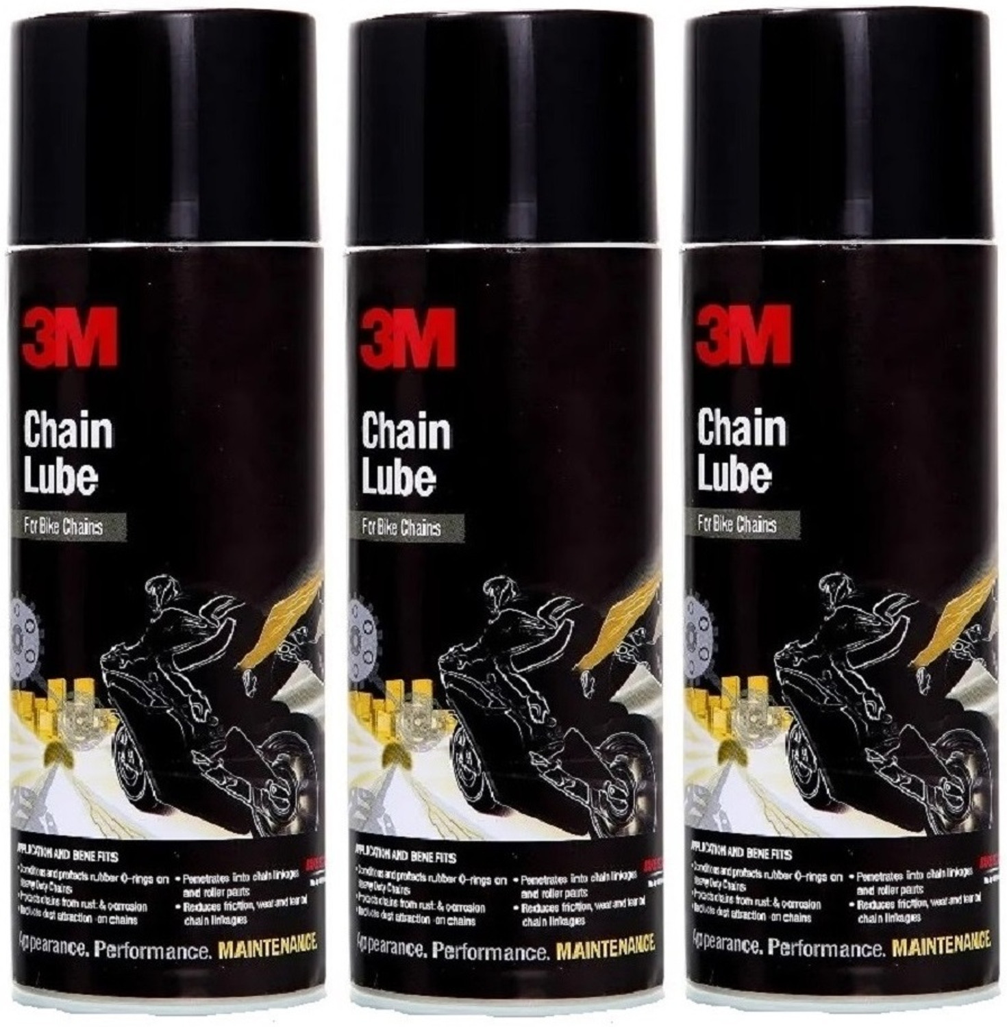 Image of 3M Chain Lubricant, Rust and Corrosion Protection Spray(75g Each, Pack of 3) Chain Oil