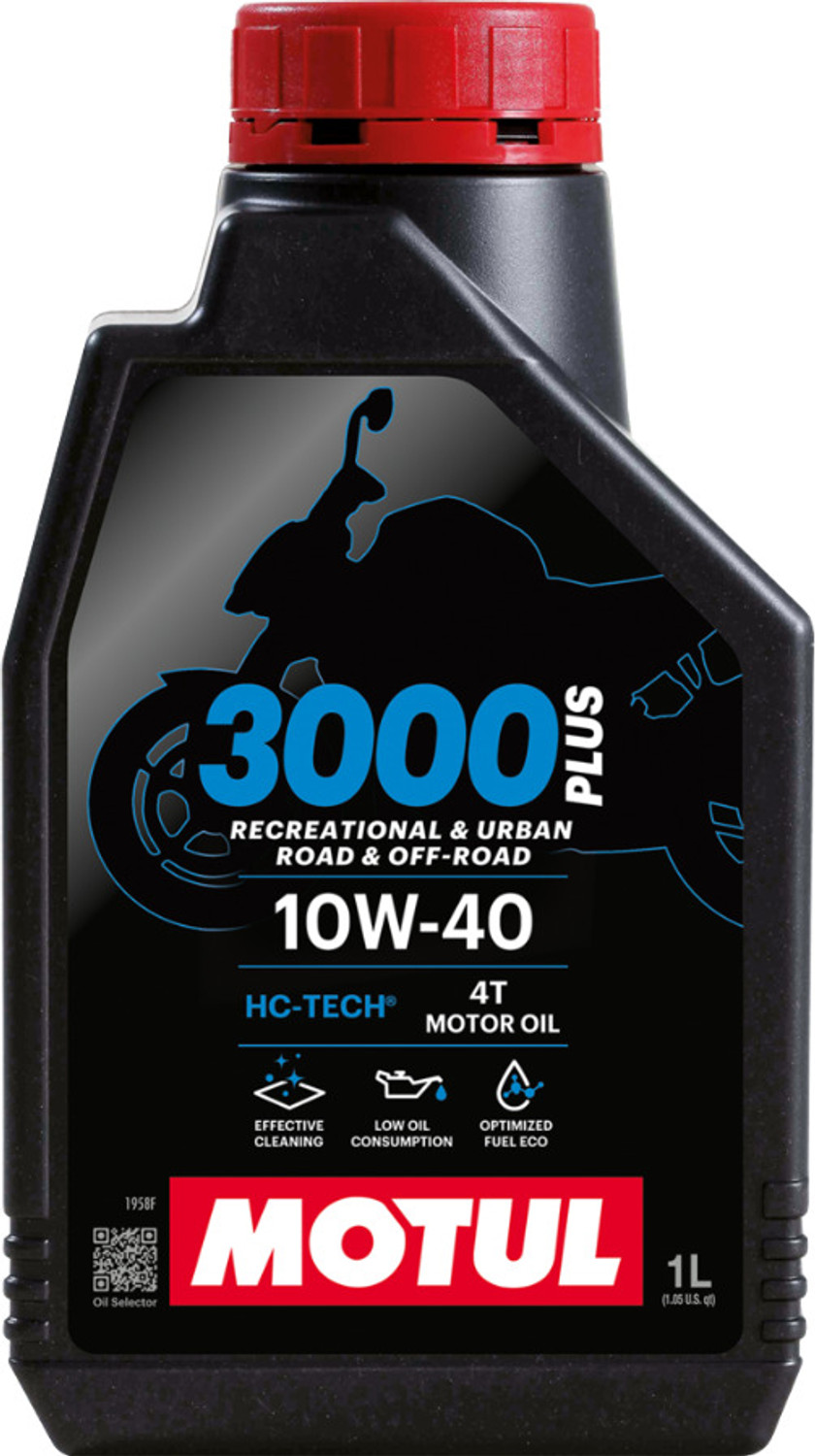 Image of MOTUL 3000 4T Plus 10W40 3000 4T Plus 10W40 1 Ltr HC-Tech Synthetic Blend Engine Oil for Bikes Mineral Engine Oil