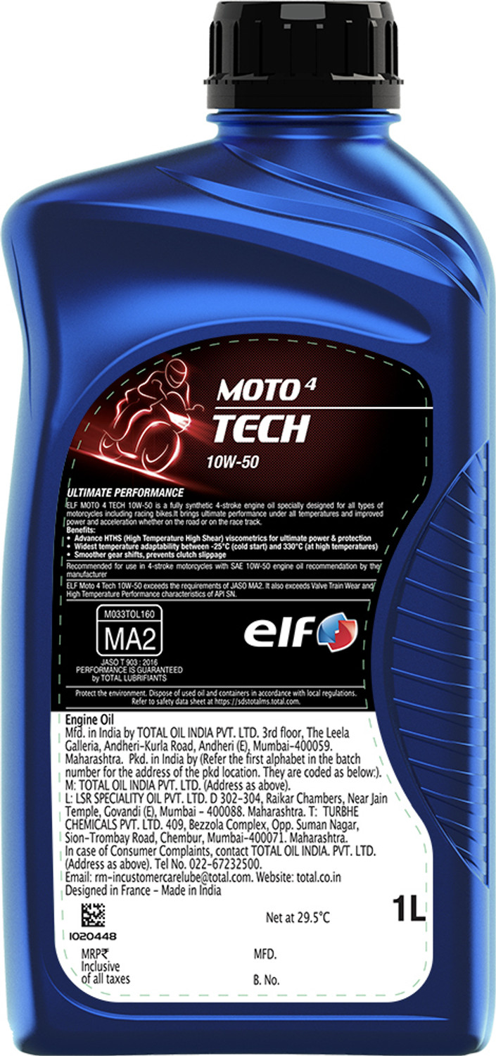 Image of Elf Tech 10W-50 Full-Synthetic Engine Oil (1 L)