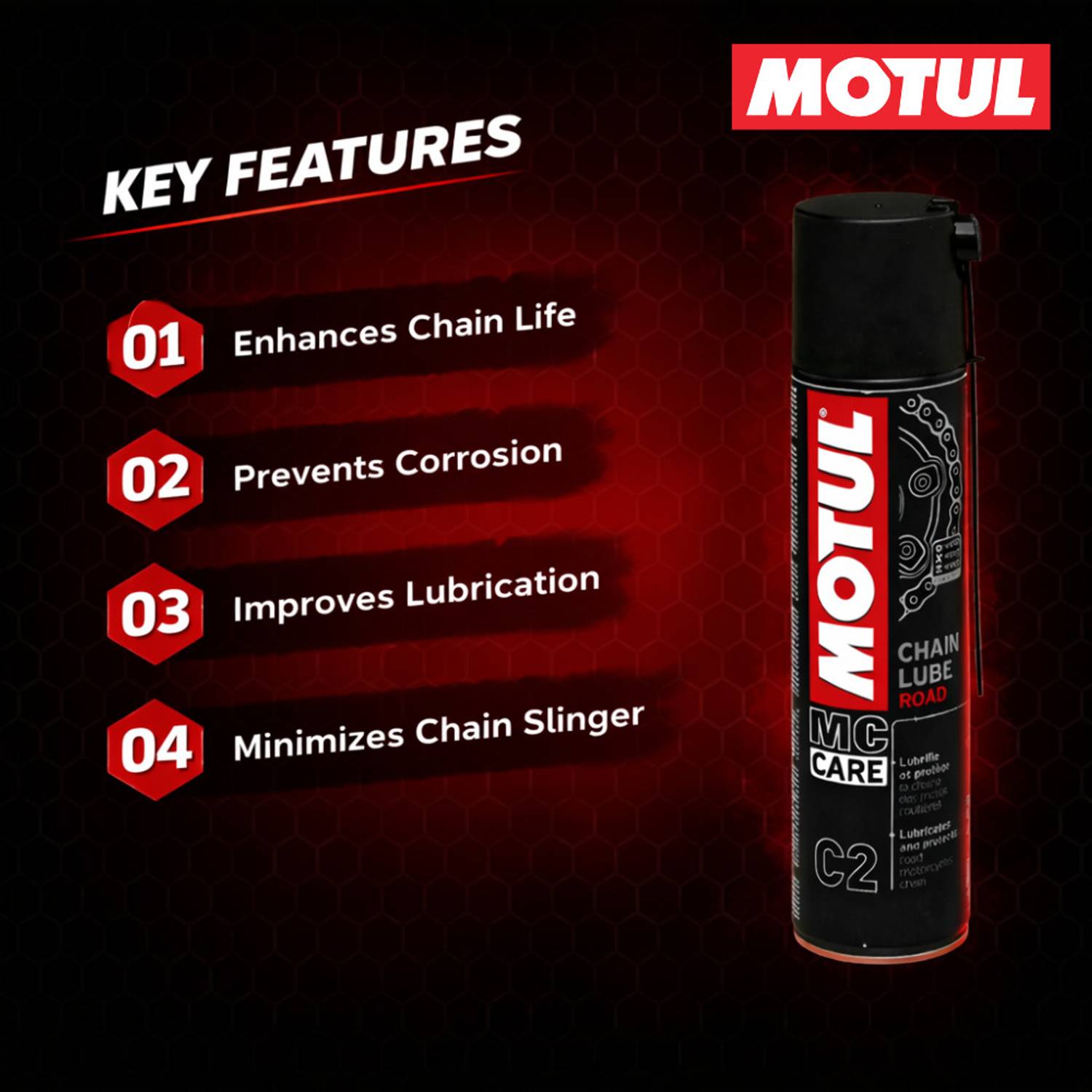 MOTUL Lube C2 Chain Lubricant 400 ml - Image 5