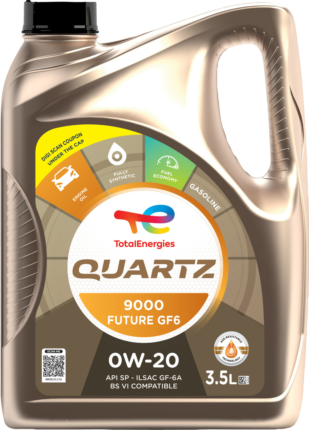Image of Total Energies Quartz 9000 0W-20 Full-Synthetic Engine Oil