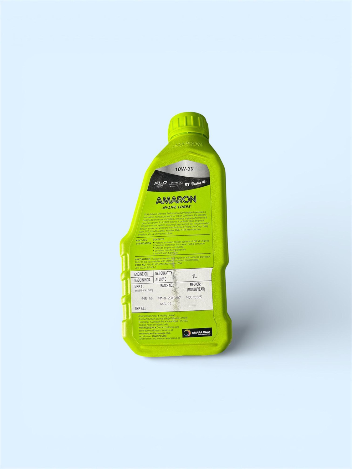Image of AMARON 10W-30 FLO 4T High Performance Engine Oil