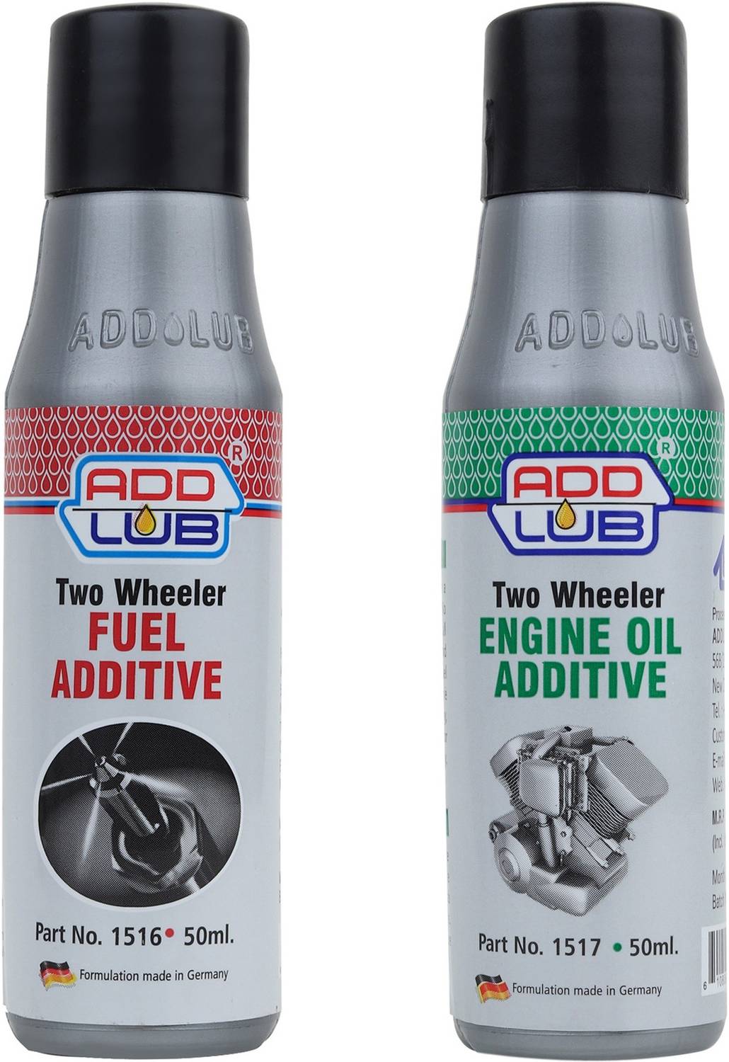 ADDLUB Premium Quality Bike Engine Oil Additive and Fuel Additive 50ML Each Oil Flush and Treatment