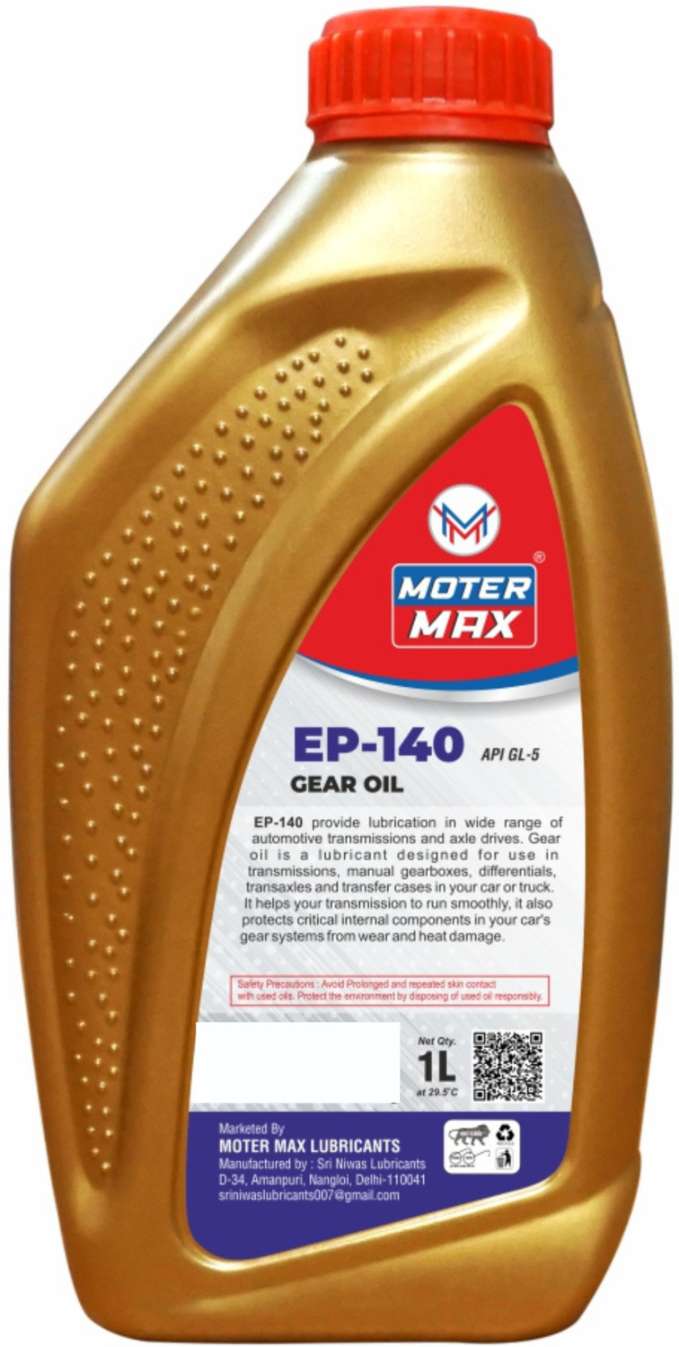 Image of MOTER MAX EP-140 API GL-5 Premium Quality Gear Oil High Quality For Extra Protection Gear Oil