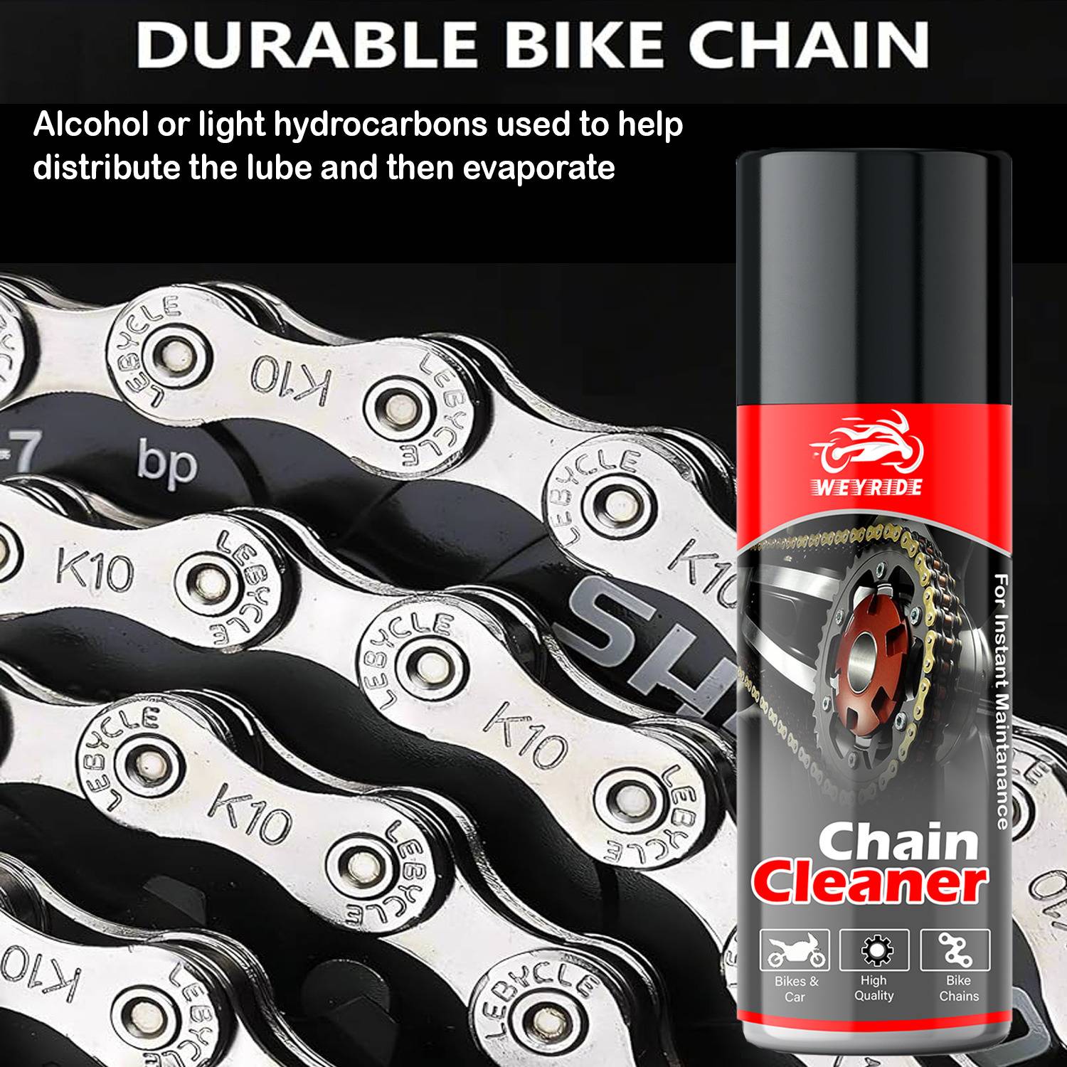 Weyride Bike Chain Cleaner Spray and Lubricant 150ml - Image 2