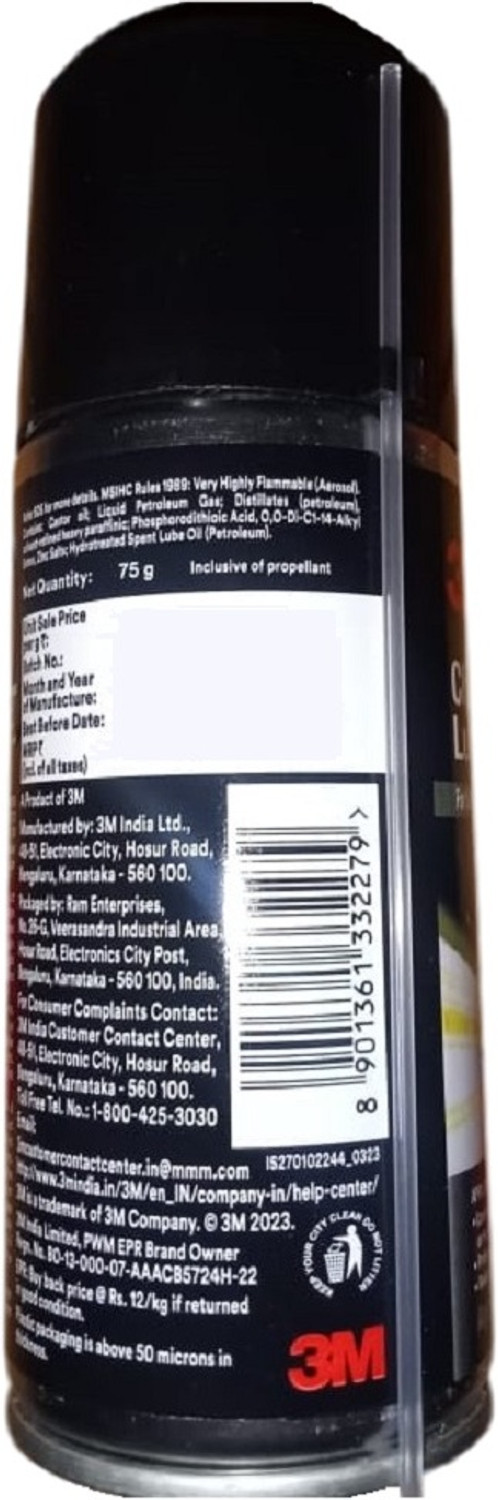 Image of 3M Chain Lubricant, Rust and Corrosion Protection Spray(75g Each, Pack of 3) Chain Oil