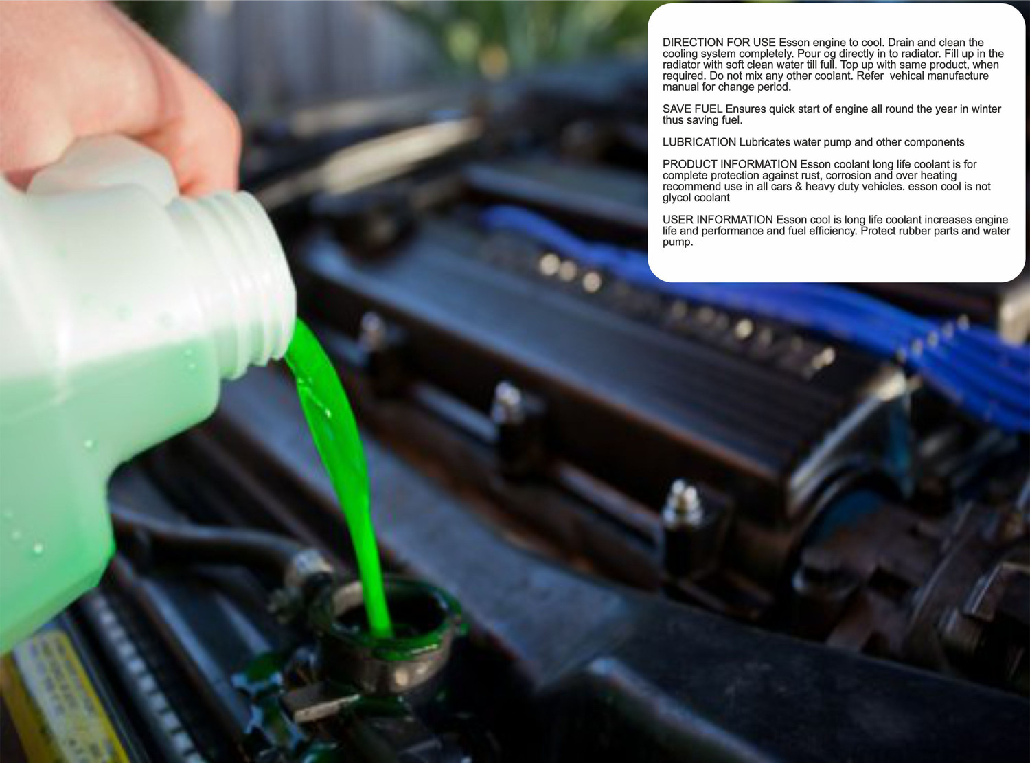 Image of HouseOfCommon RADIATOR COOLANT 1000 ML P1 Car Care Concentrate (Pack of 1) Coolant