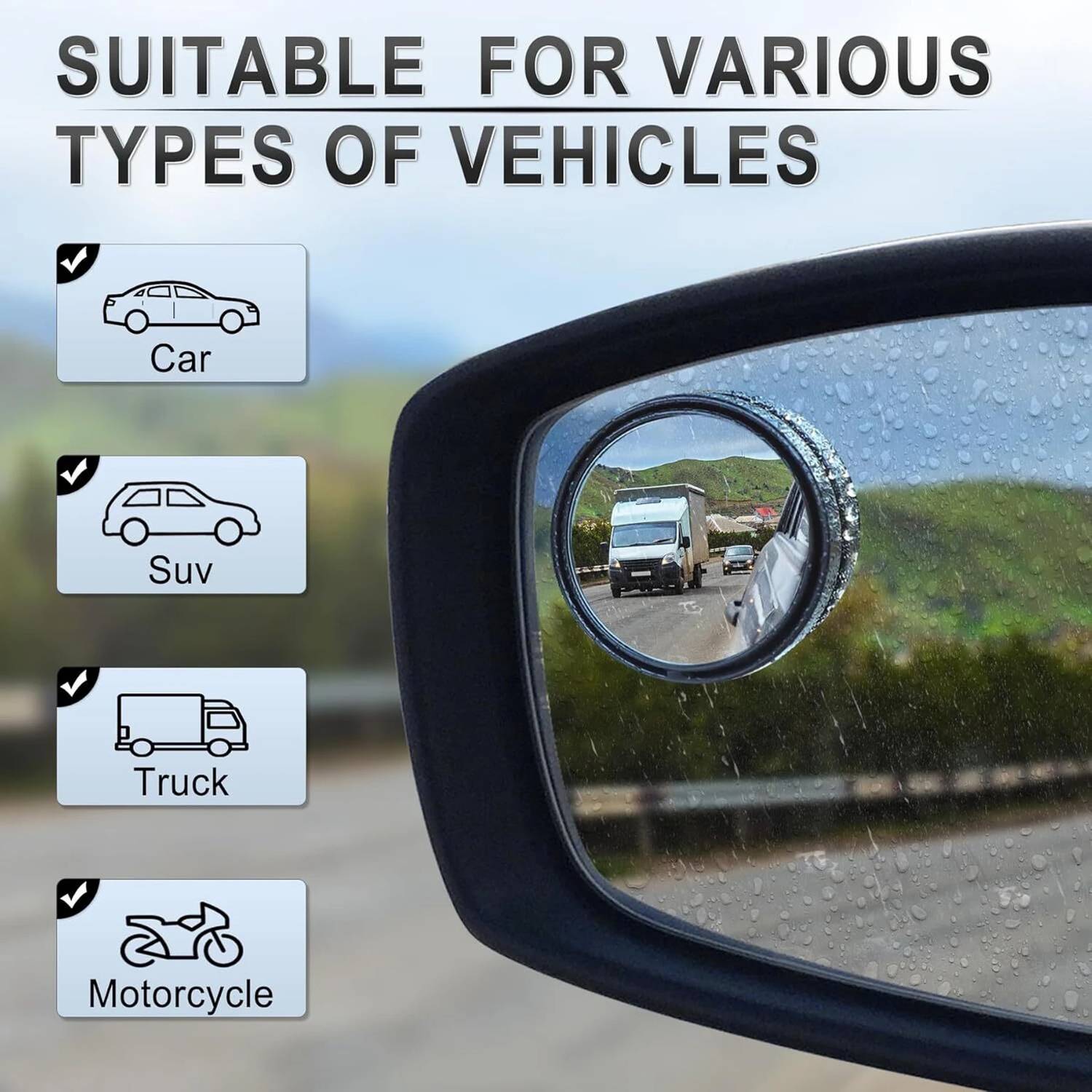 Abhedya Manual Blind Spot Mirror for Car and Bike - Image 5